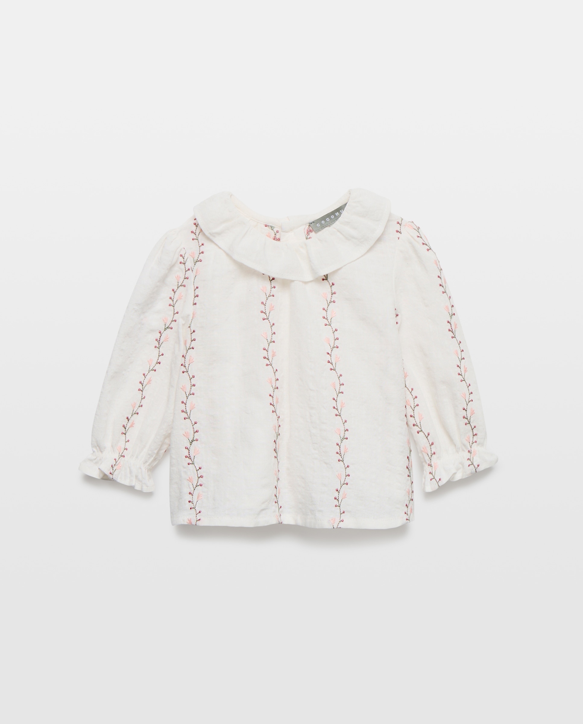Blusa manga larga minigola bordada flor de bebé - Coconut El Corte Inglés - Blanco Blanco-1
