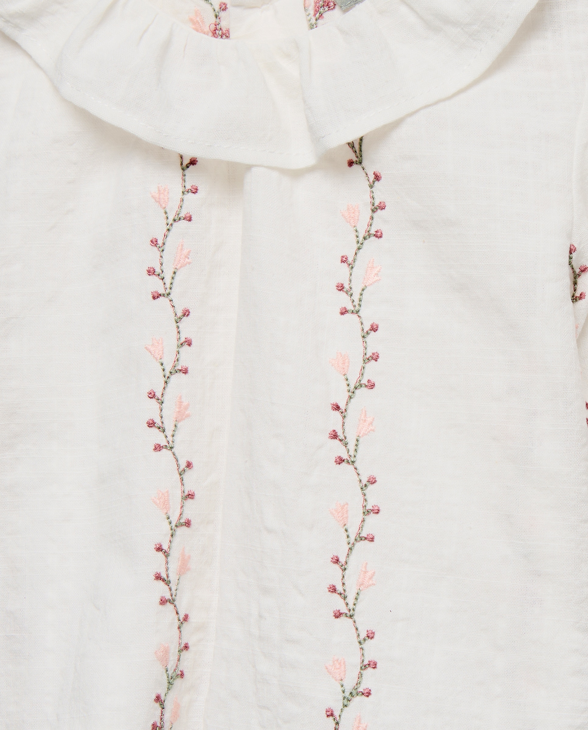 Blusa manga larga minigola bordada flor de bebé - Coconut El Corte Inglés - Blanco Blanco-3