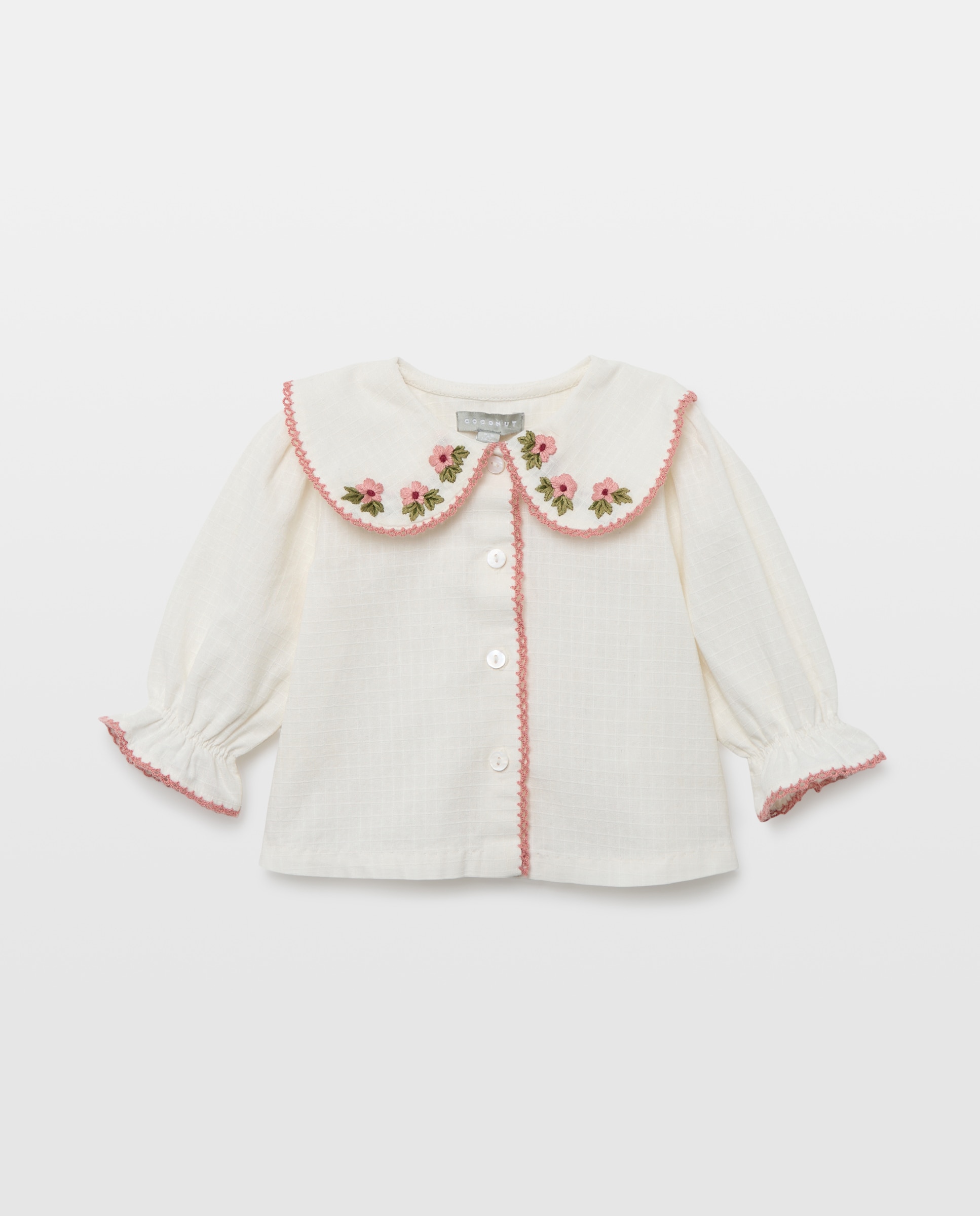 Blusa de manga larga cuello grande bordado a mano de bebé - Coconut El Corte Inglés - Blanco roto Blanco roto-1