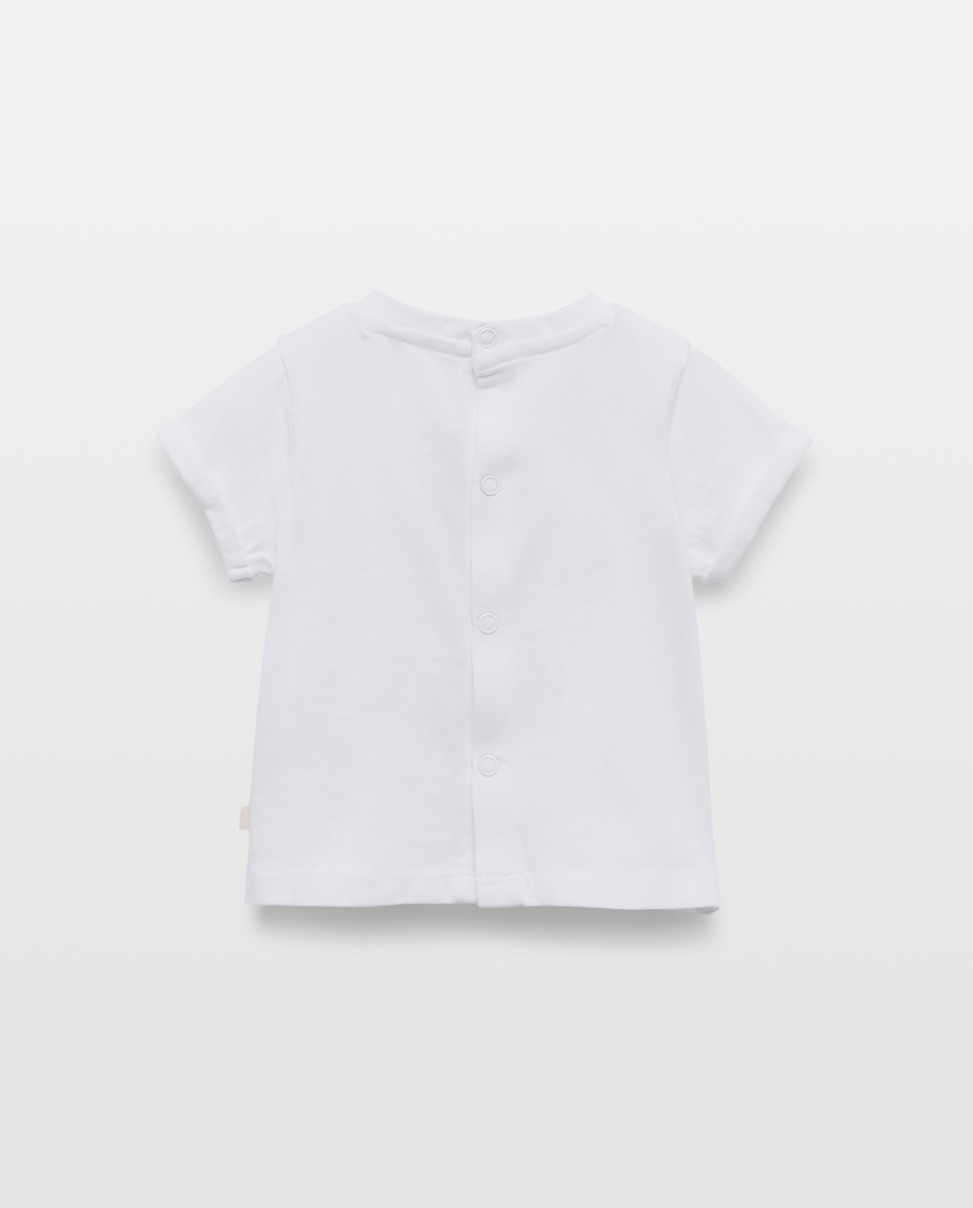 T-shirt de Manga Curta de Bebé com Decote Redondo e Folhos Coconut El Corte Inglés Branco-2