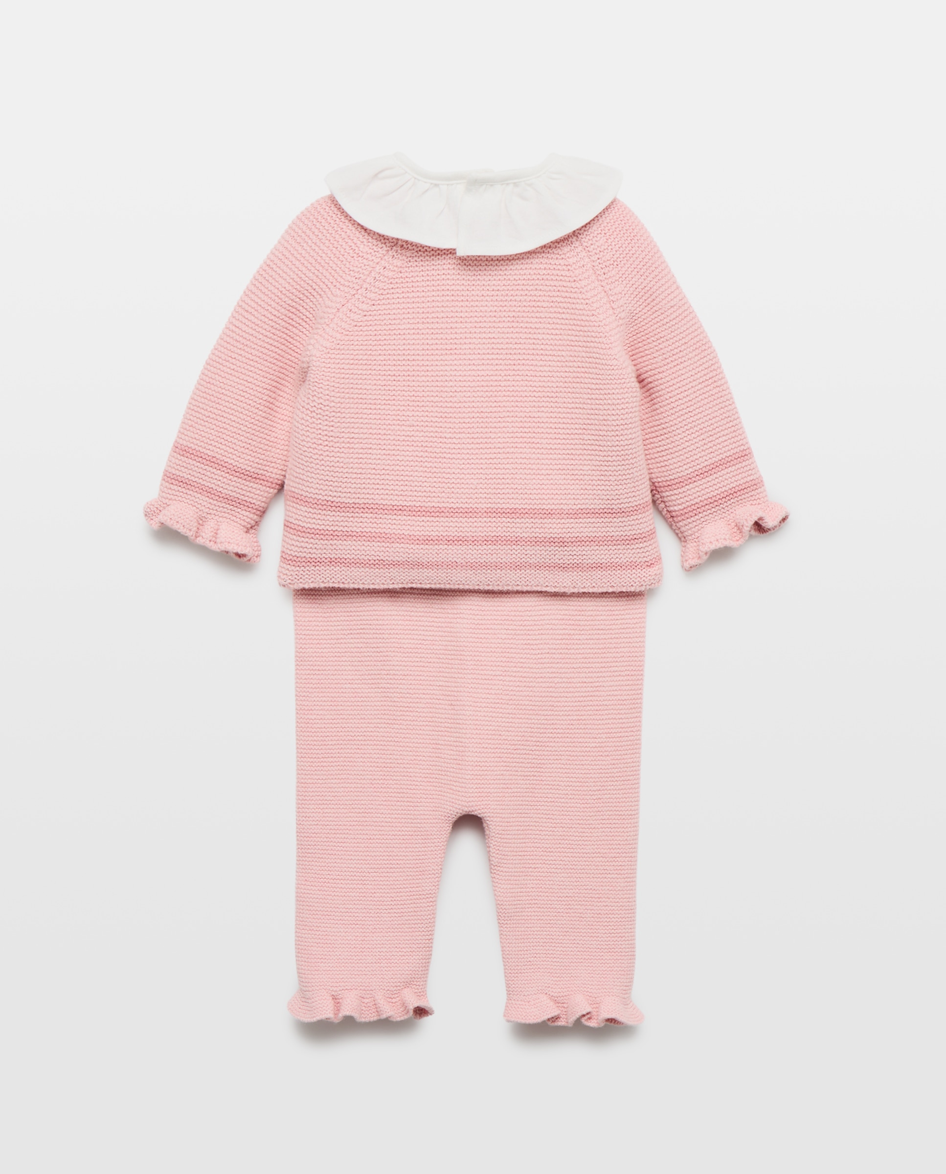 Conjunto 3 piezas de pantalón camiseta y chaqueta con bolsillo de bebé - Coconut El Corte Inglés - Rosa Rosa-2
