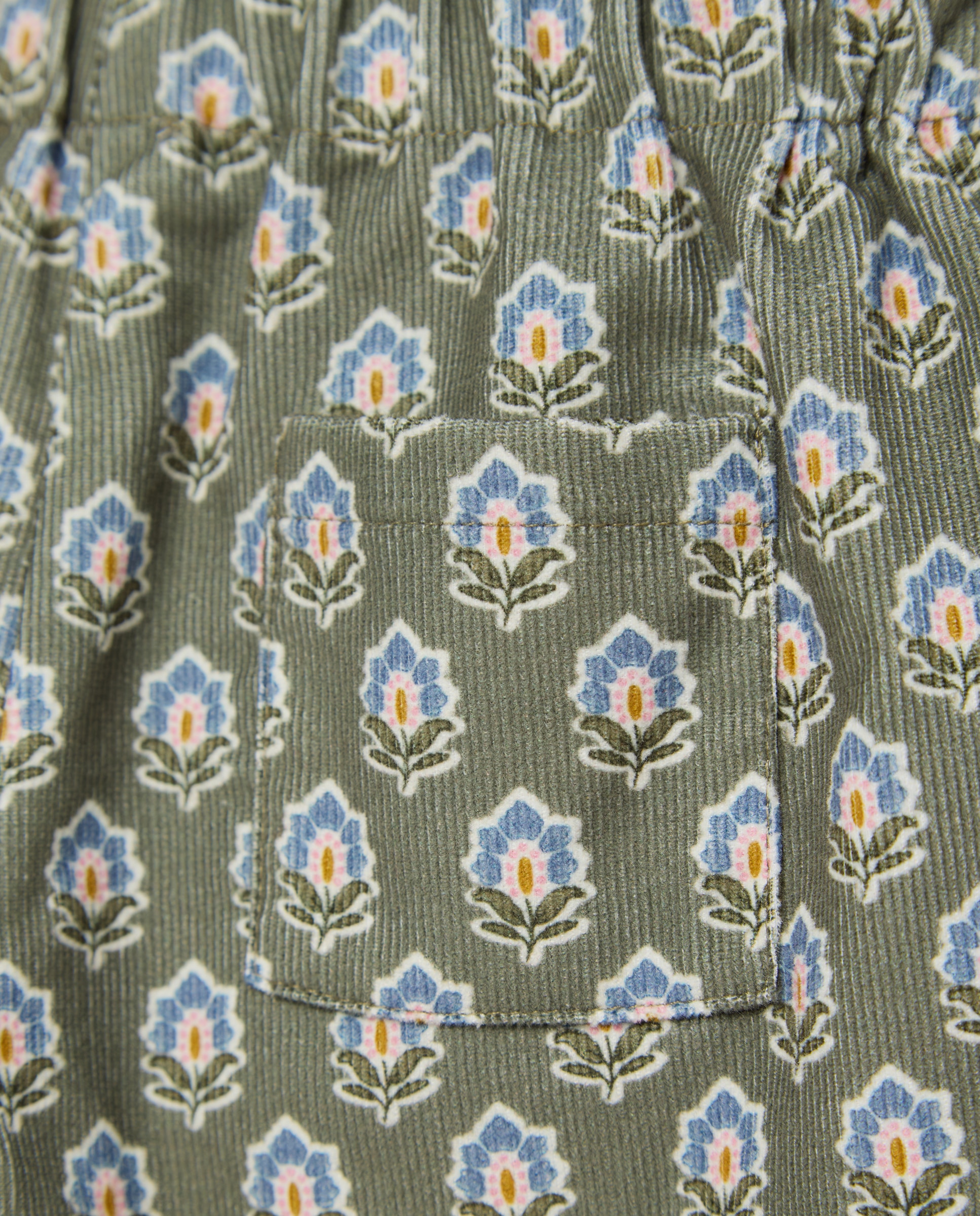 Pantalón largo con bolsillo de micropana con volante de bebé - Coconut El Corte Inglés - Azul Azul-3