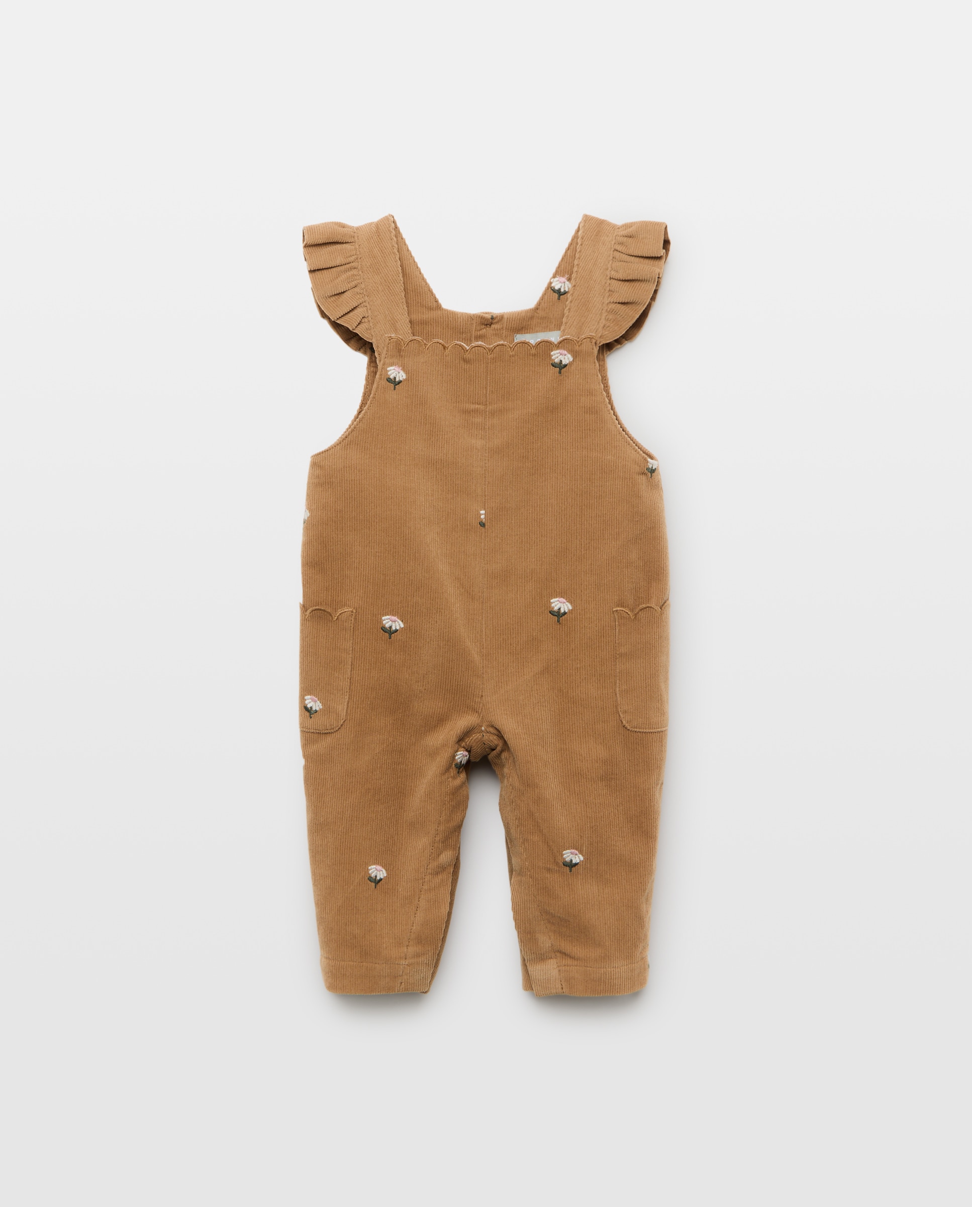 Peto largo micropana bordado con volante de bebé - Coconut El Corte Inglés - 730 Camel 730 Camel-1