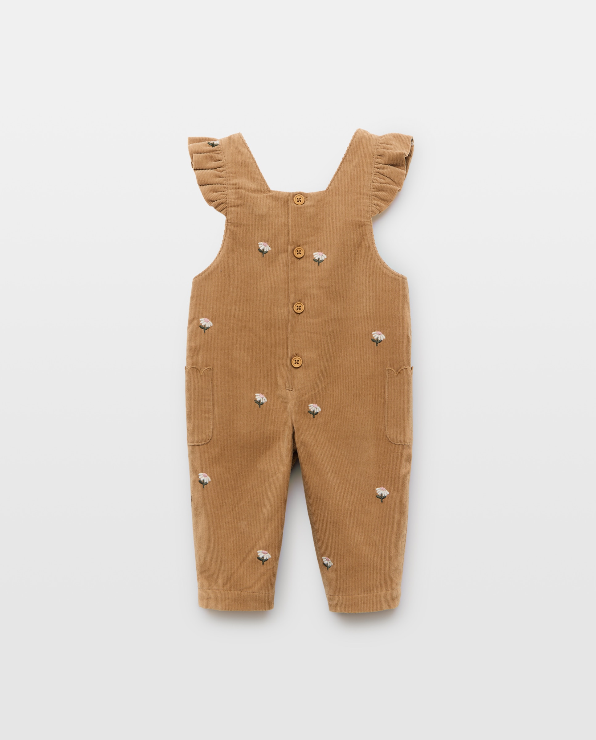 Peto largo micropana bordado con volante de bebé - Coconut El Corte Inglés - 730 Camel 730 Camel-2
