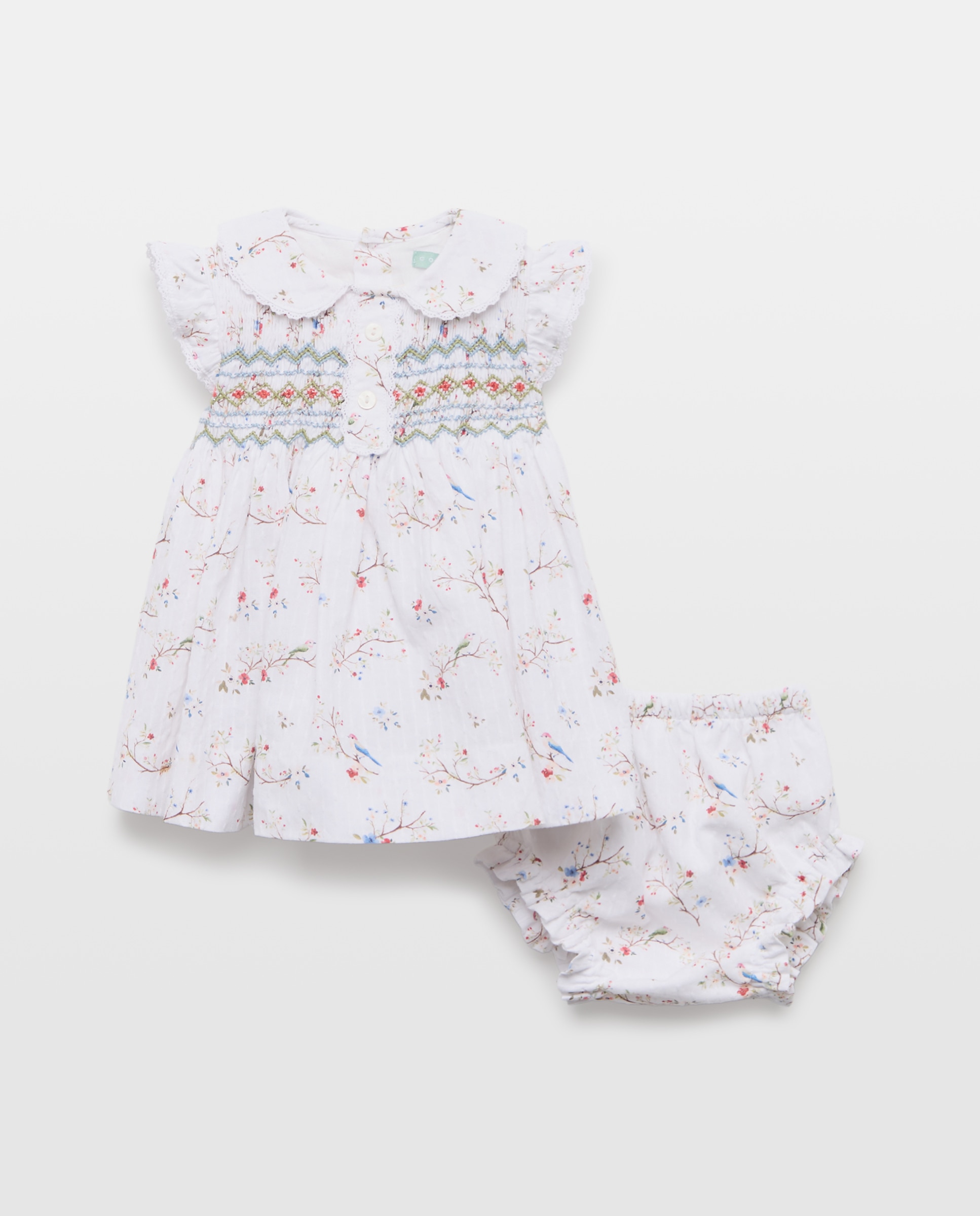 Imagem 0 de Vestido de Bebé sem Mangas e com Favos de Mel