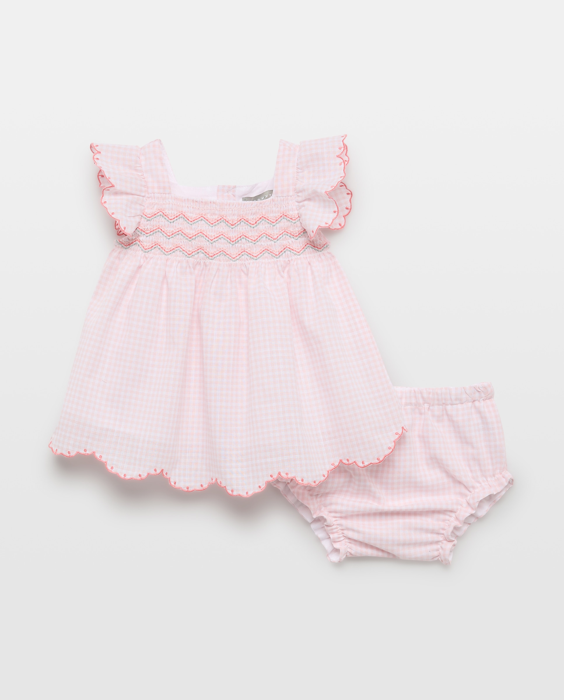 Vestido sin mangas vichy de bebé - Coconut El Corte Inglés - Rosa Rosa-1