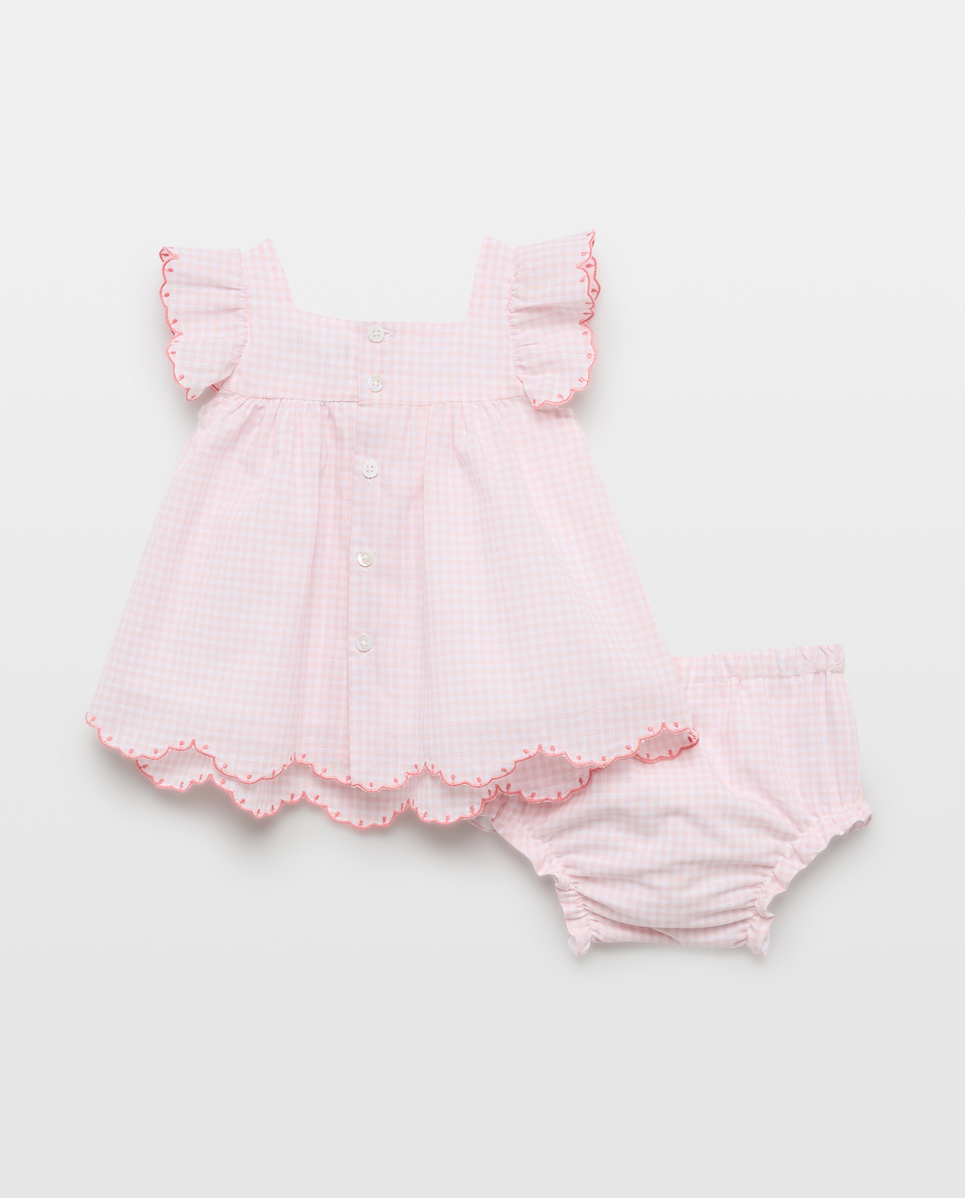 Vestido sin mangas vichy de bebé - Coconut El Corte Inglés - Rosa Rosa-2