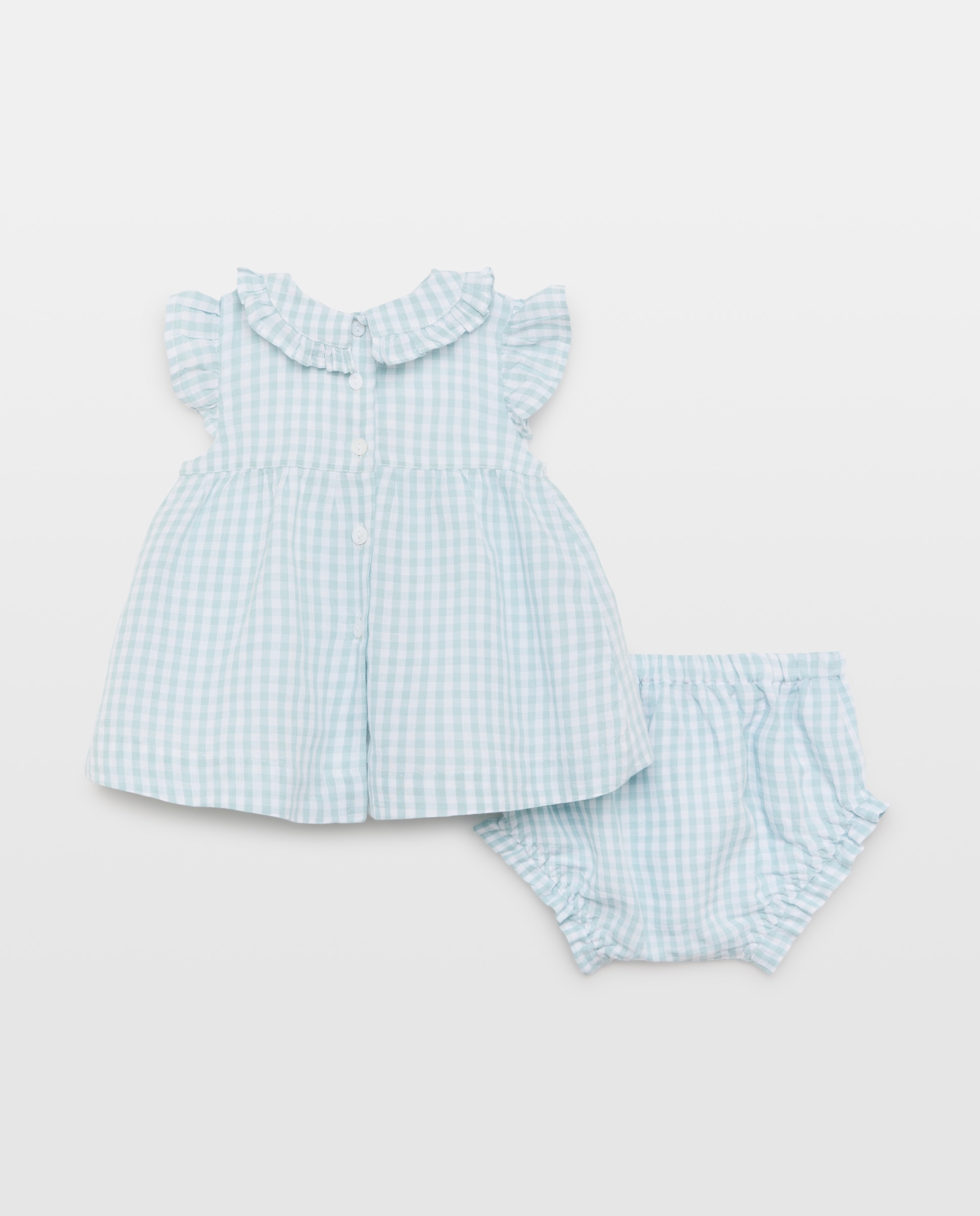 Vestido sem Mangas de Bebé com Favos de Mel Coconut El Corte Inglés Verde-2