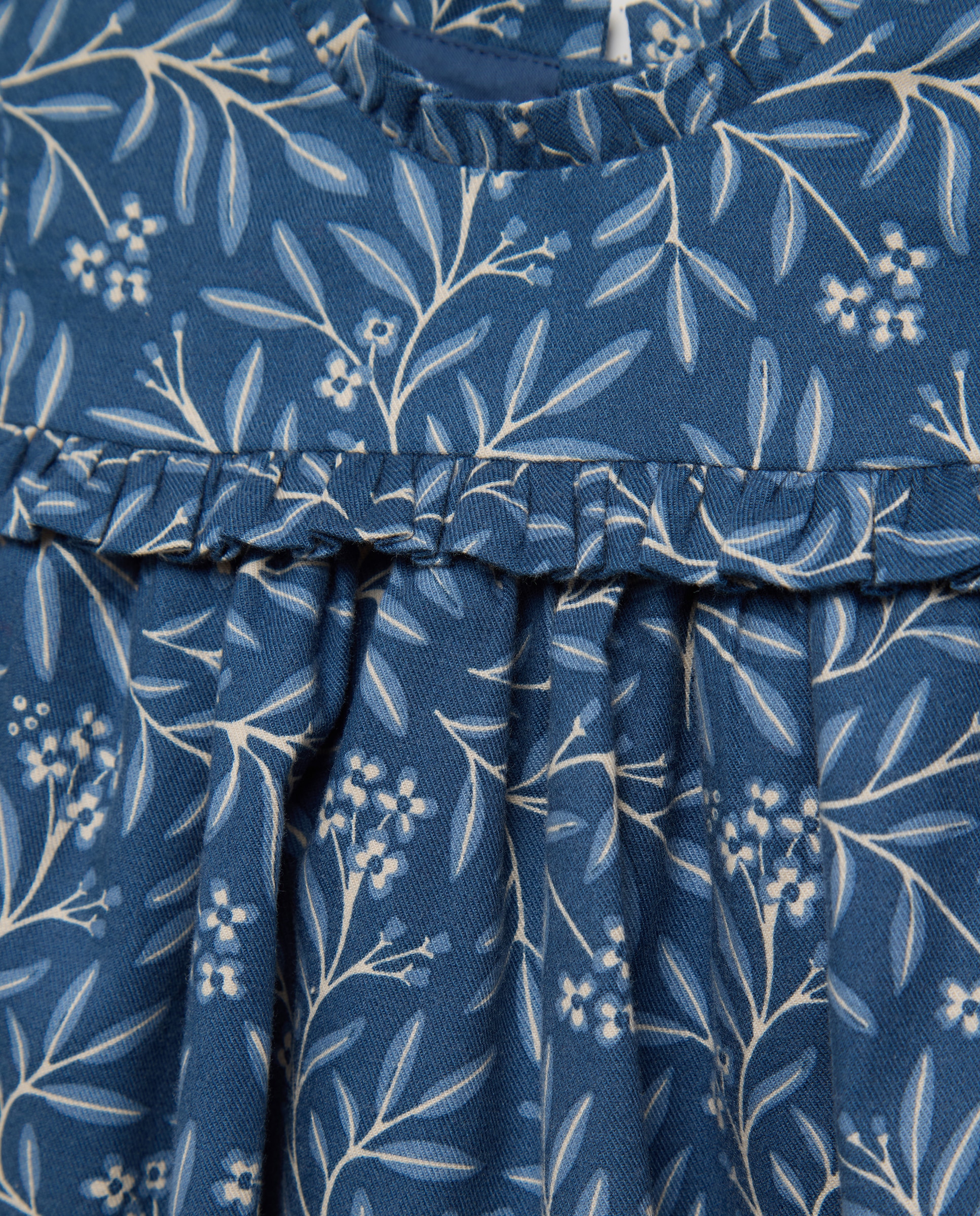 Vestido manga larga con volante estampado bicolor de bebé - Coconut El Corte Inglés - Azul Azul-3