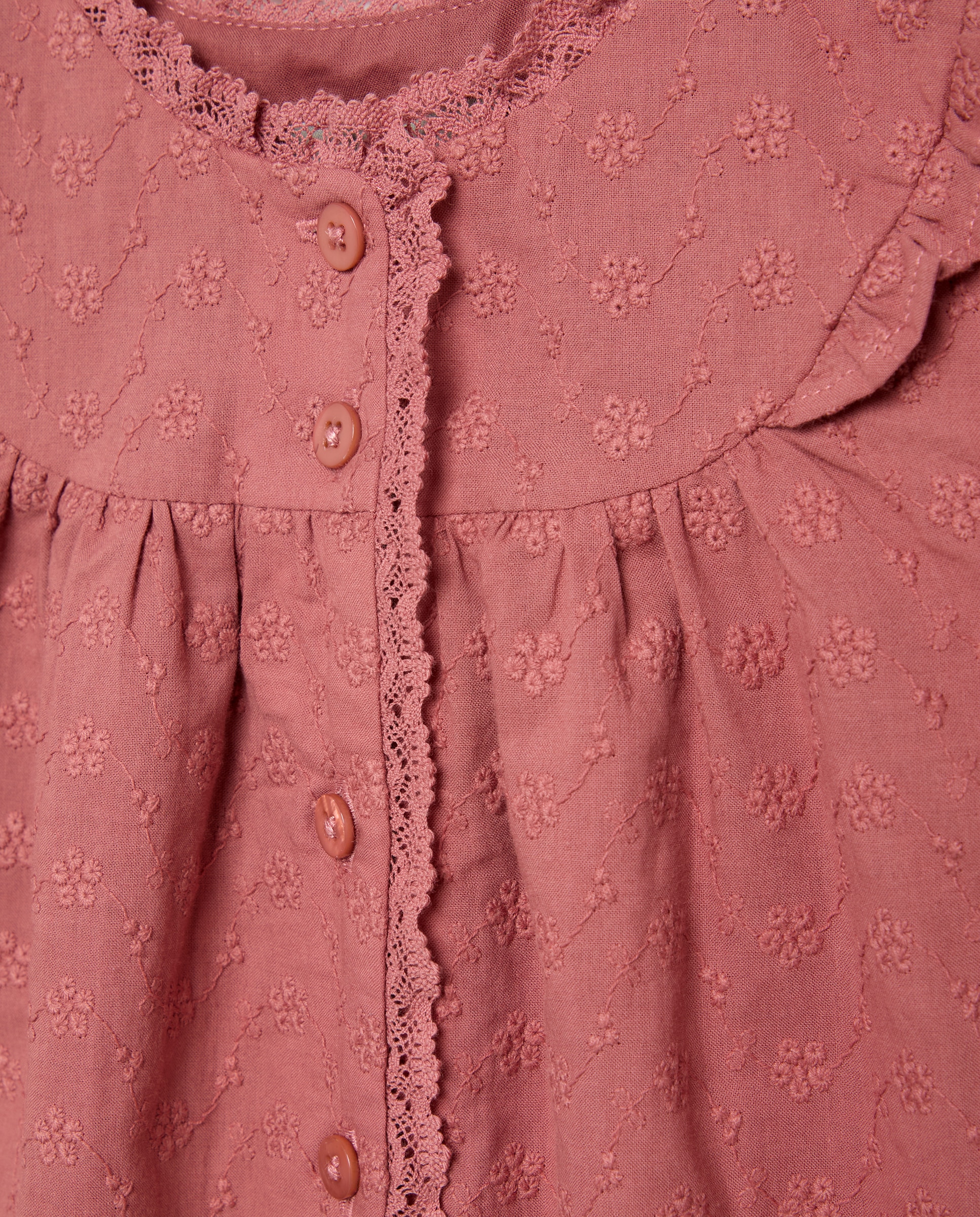 Vestido manga larga con tira bordada y bolsillo bordado de bebé - Coconut El Corte Inglés - Azafrán Azafrán-3