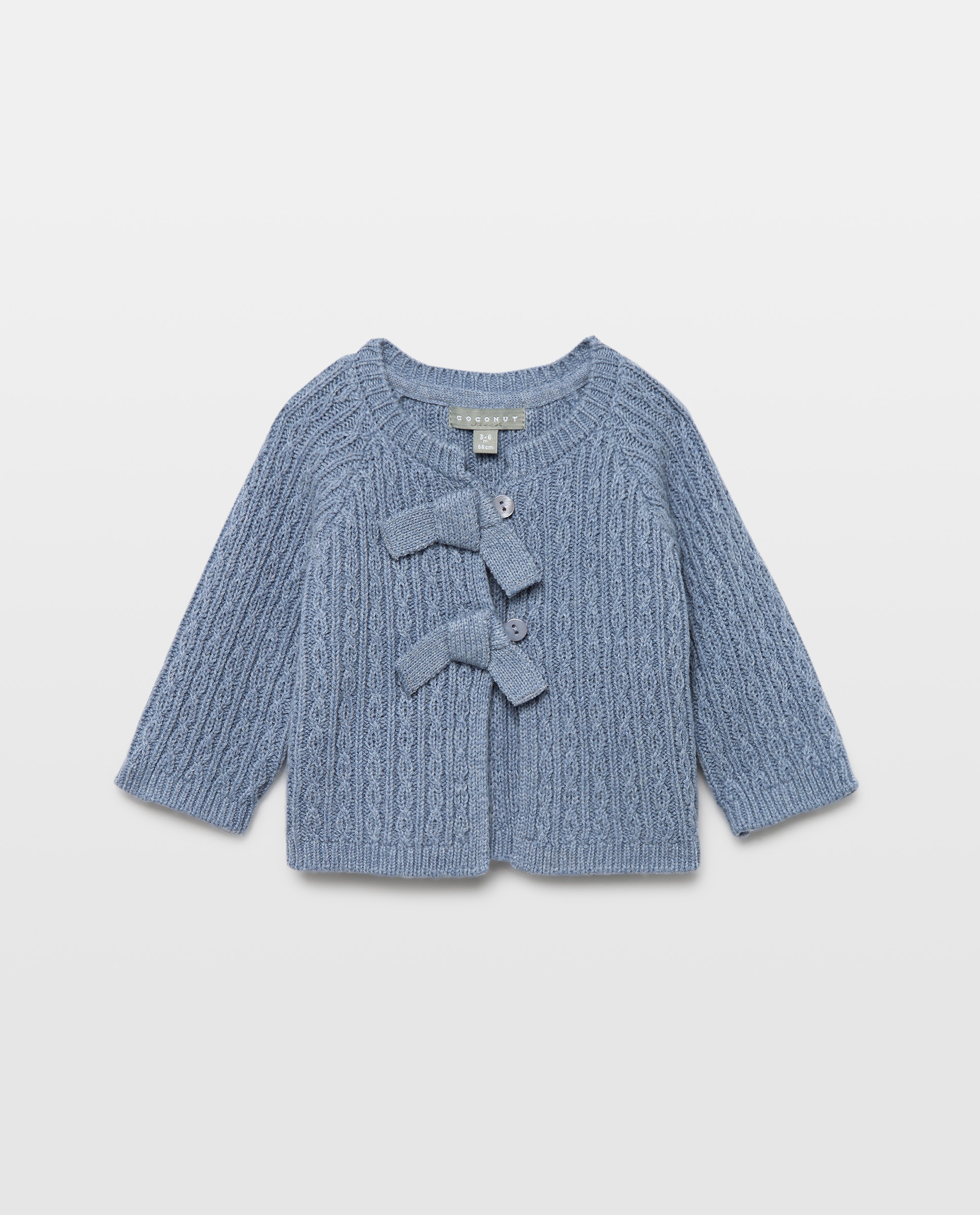 Chaqueta a cadera con trenza y cintas de bebé - Coconut El Corte Inglés - 410 Azul claro 410 Azul claro-1