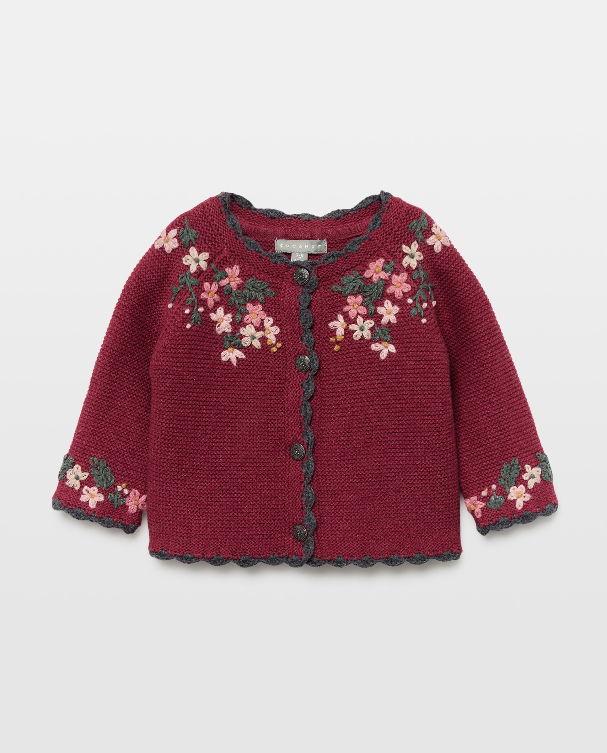 Chaqueta a cadera con bordado crochet de bebé - Coconut El Corte Inglés - Burdeos Burdeos-1