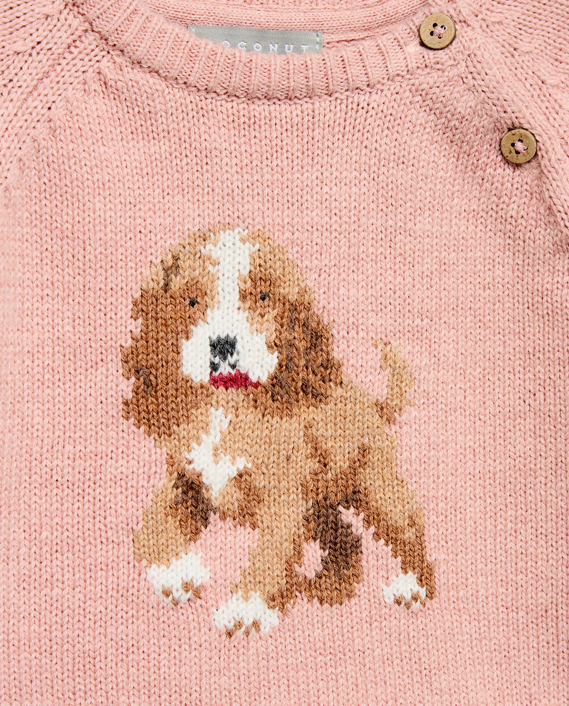 Jersey intarsia fantasía con volante de bebé - Coconut El Corte Inglés - 220 Rosa palo 220 Rosa palo-3