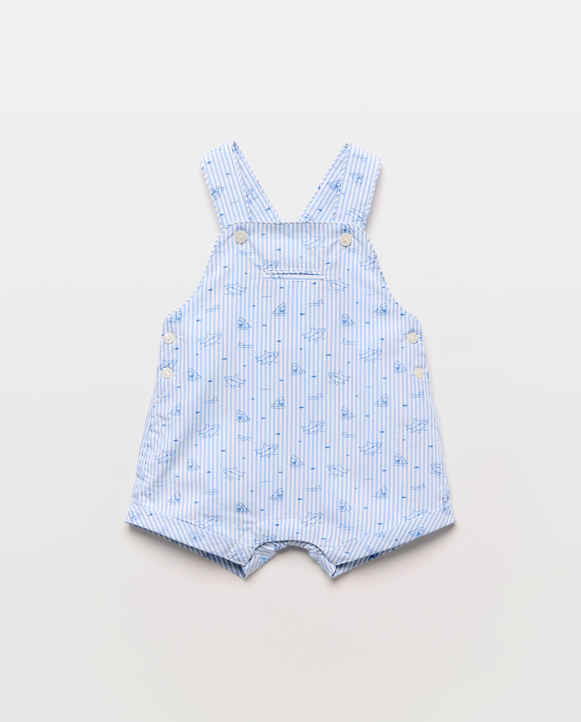 Peto corto con rayas y estampado de bebé - Coconut El Corte Inglés - Azul Azul-1