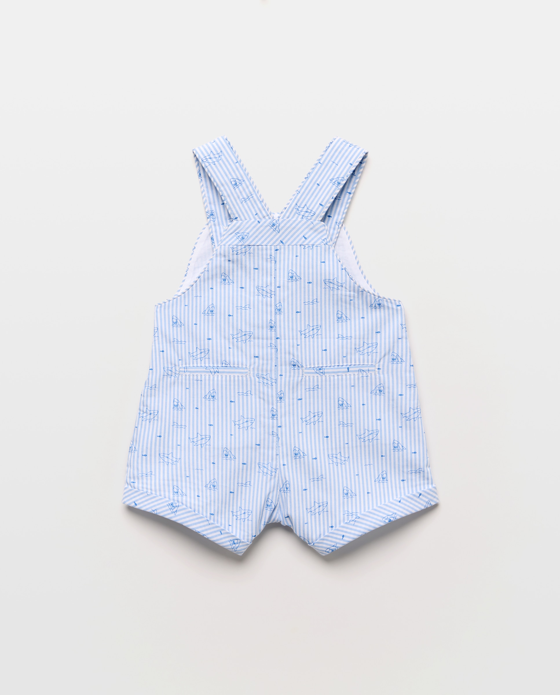 Peto corto con rayas y estampado de bebé - Coconut El Corte Inglés - Azul Azul-2