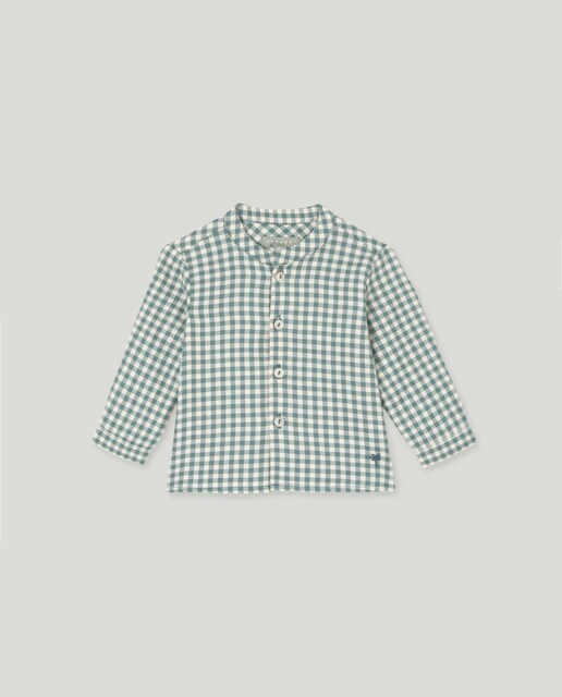 Imagen 0 de Camisa manga larga cuello mao vichy de bebé niño