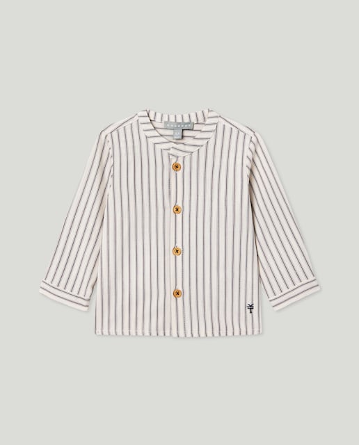 Imagen 0 de Camisa manga larga cuello mao vichy de bebé niño