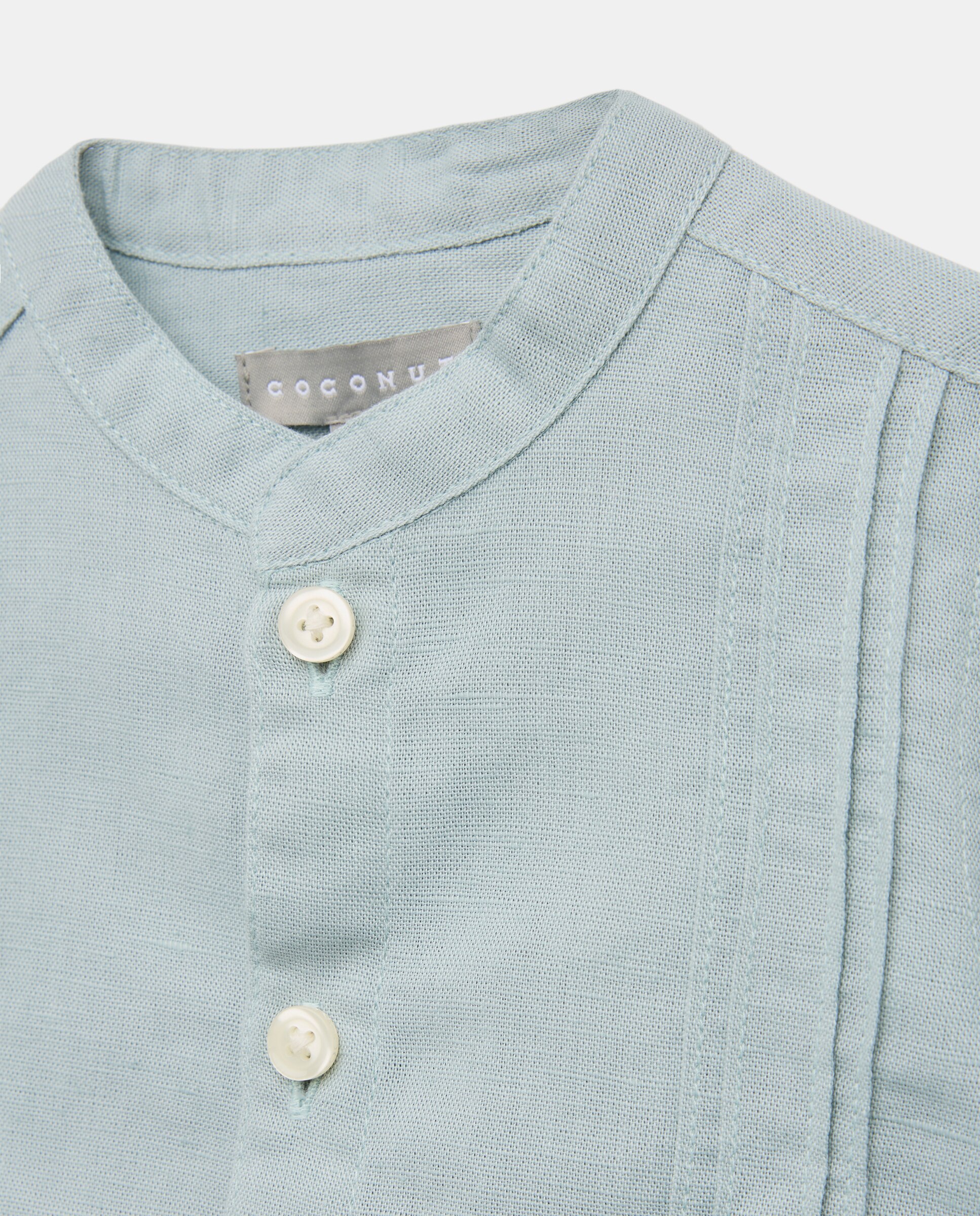 Camisa de Manga Comprida com Tira Guayabera de Bebé Coconut El Corte Inglés Verde Sálvia-3