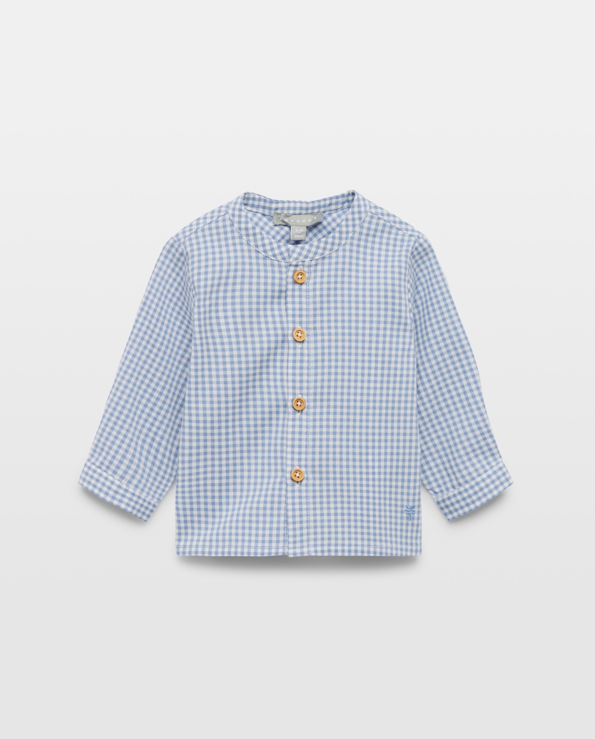 Imagem 0 de Camisa Vichy de Bebé com Manga Comprida e Gola à Padre