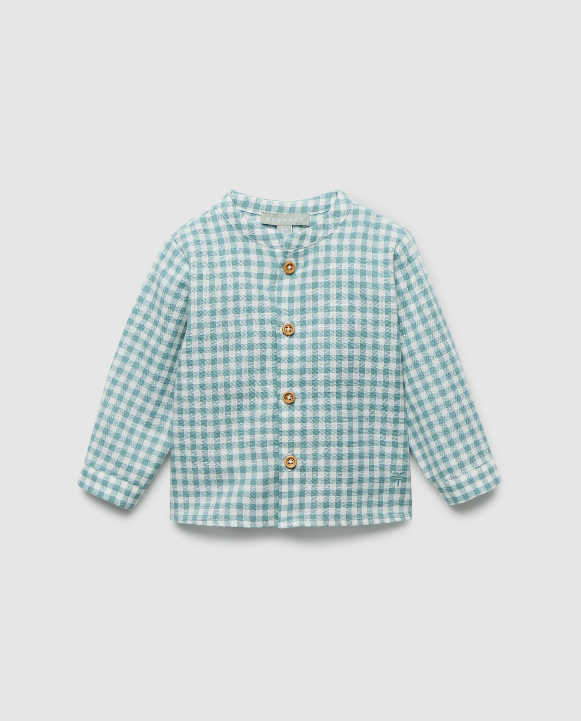 Imagem 0 de Camisa Vichy de Bebé com Manga Comprida e Gola à Padre