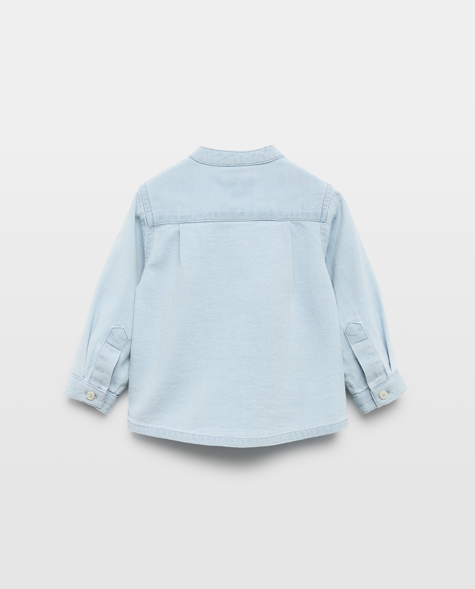 Camisa de Ganga de Bebé com Manga Comprida e Gola à Padre Coconut El Corte Inglés 490 Petróleo-2