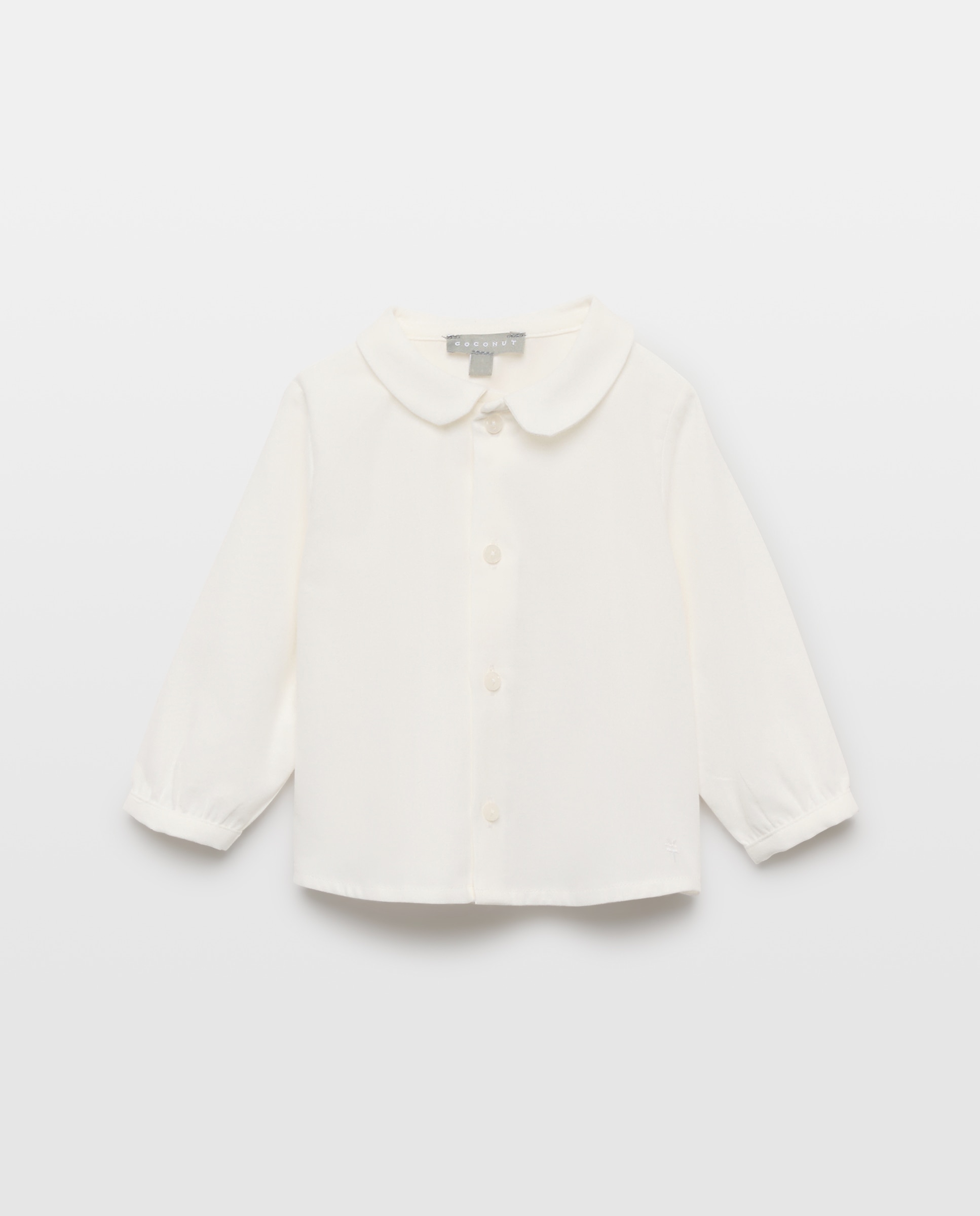 Imagen 0 de Camisa de bebé maga larga con cuello bebé Blanco roto