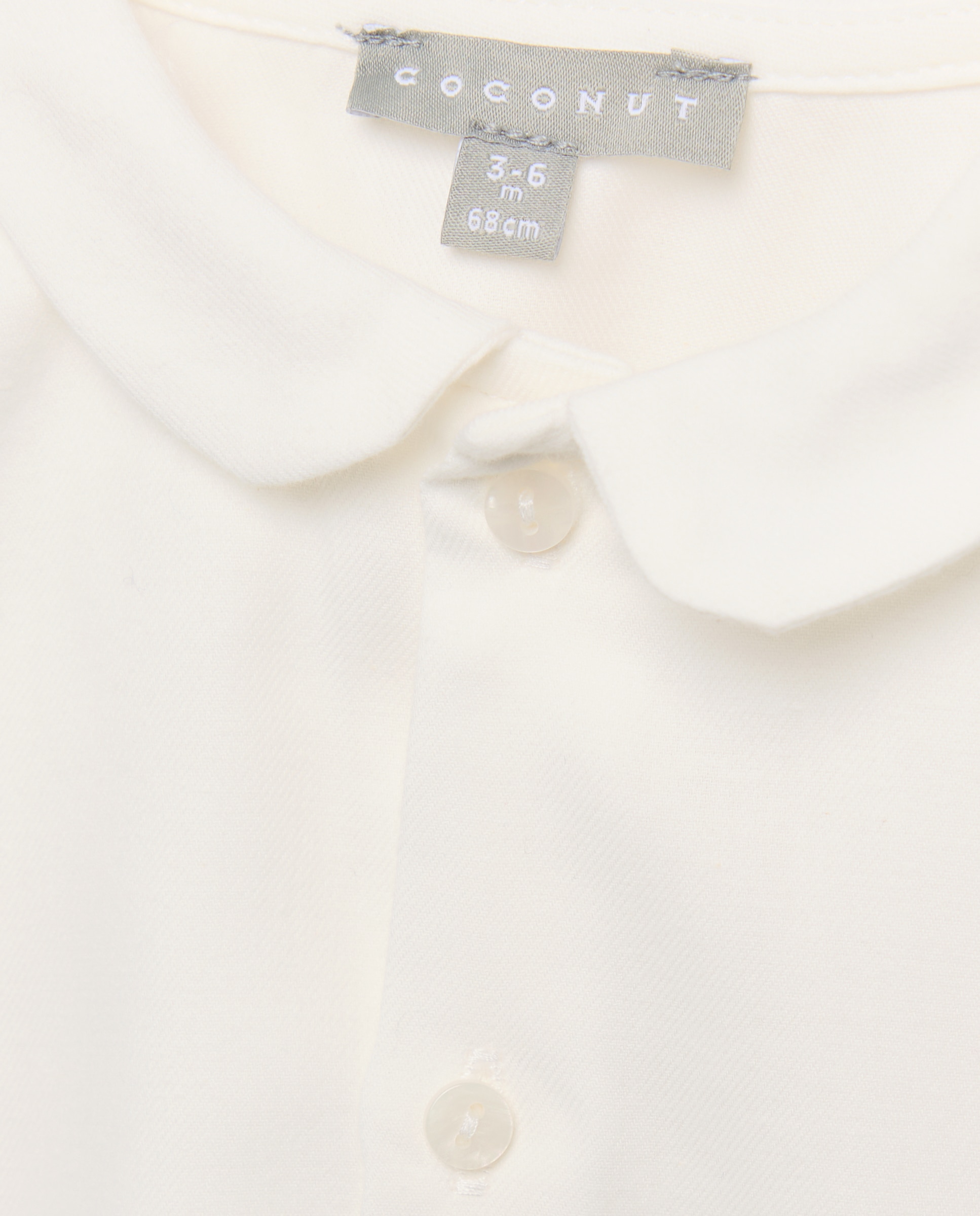 Camisa de bebé maga larga con cuello bebé - Coconut El Corte Inglés - Blanco roto Blanco roto-3