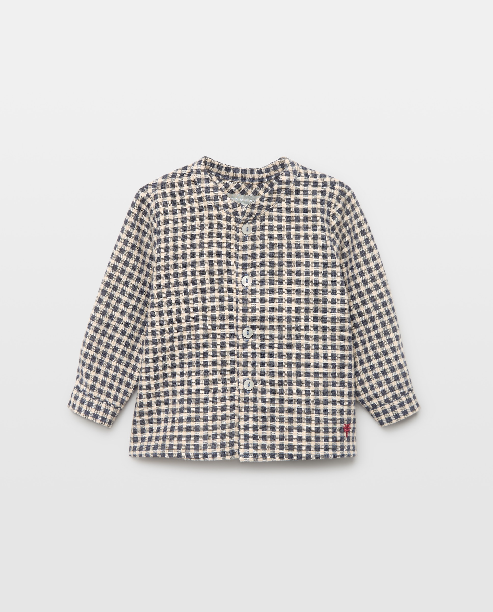Camisa de manga larga con cuello mao de bebé - Coconut El Corte Inglés - Azul Azul-1