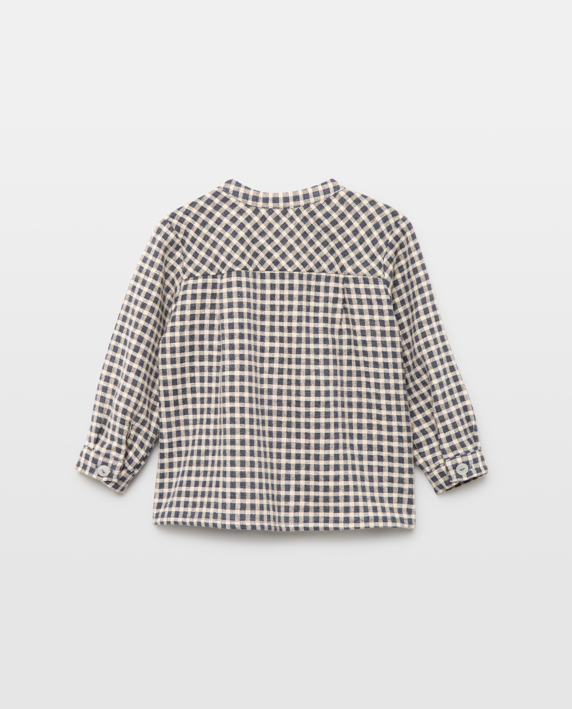 Camisa de manga larga con cuello mao de bebé - Coconut El Corte Inglés - Azul Azul-2