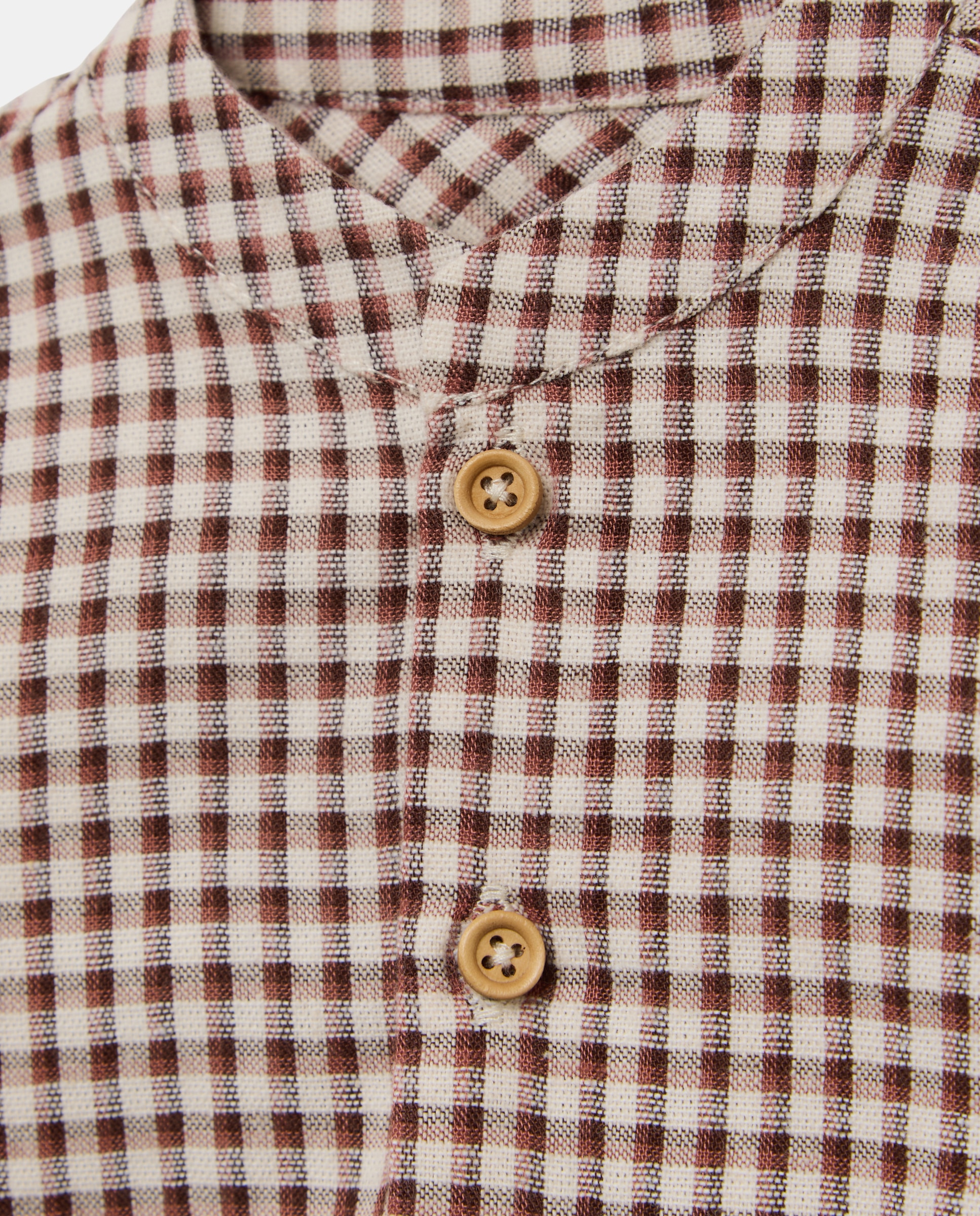 Camisa de manga larga con cuello mao de bebé - Coconut El Corte Inglés - Marrón Marrón-3