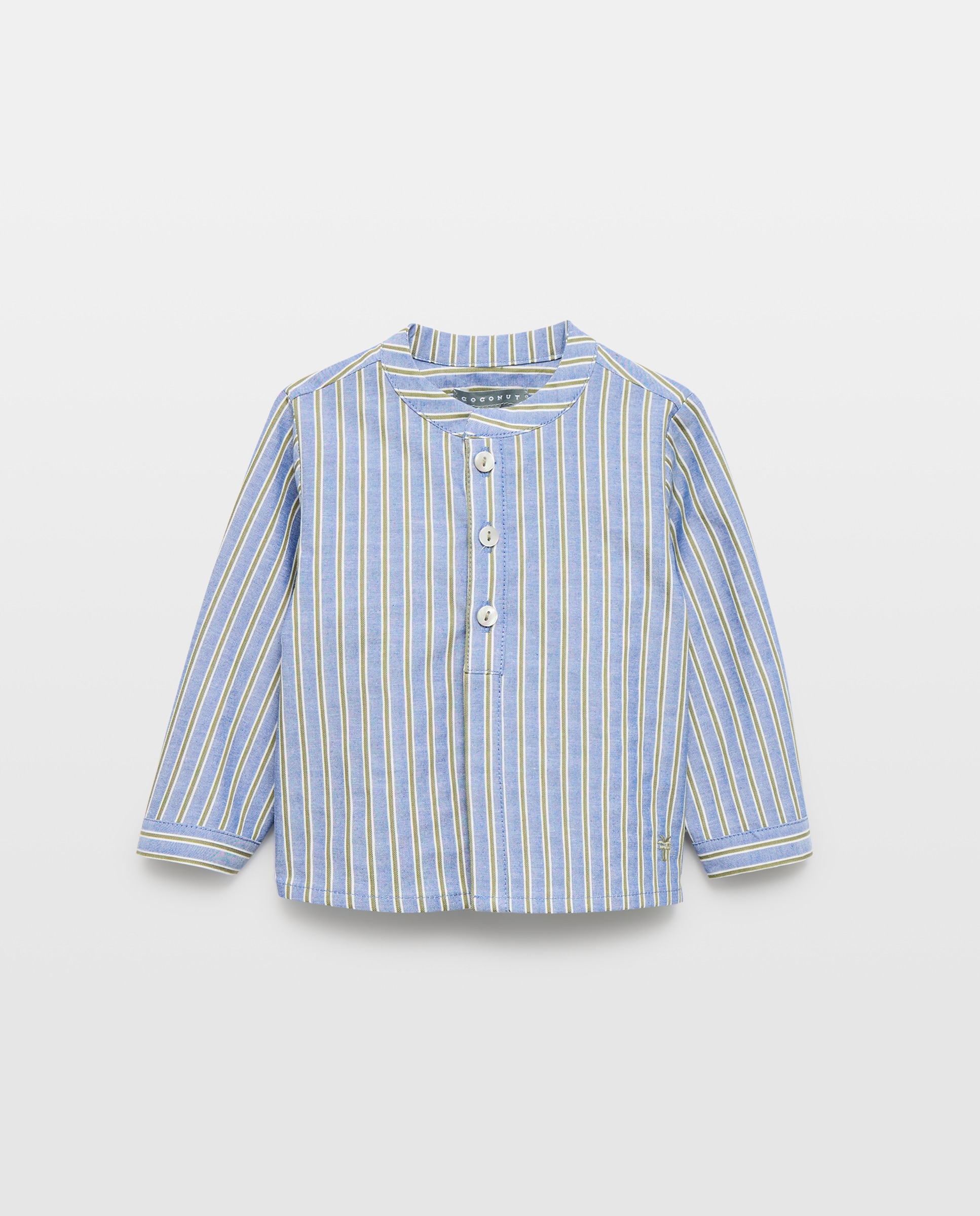 Camisa de manga larga con cuello mao de bebé - Coconut El Corte Inglés - Azul Azul-1