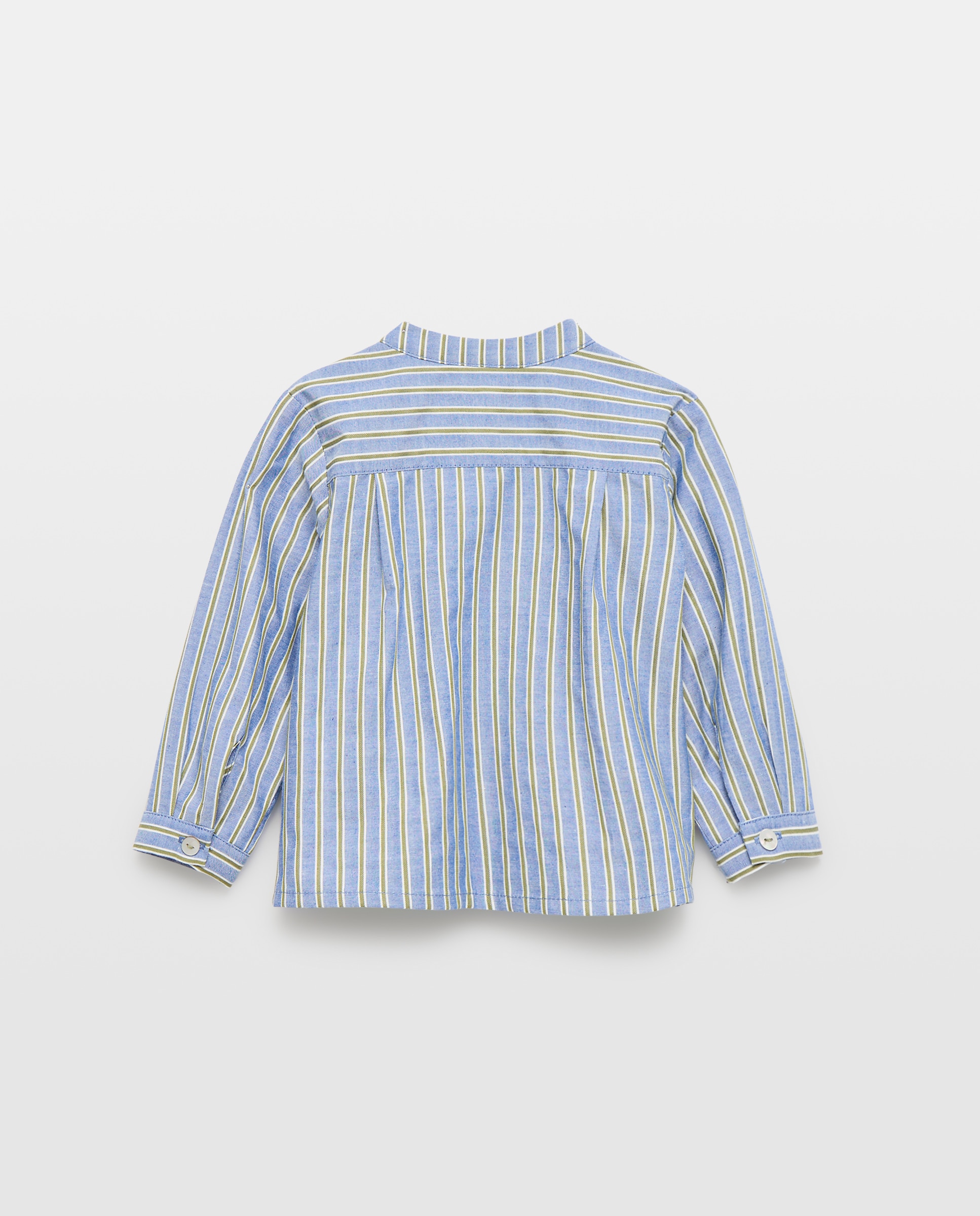 Camisa de manga larga con cuello mao de bebé - Coconut El Corte Inglés - Azul Azul-2