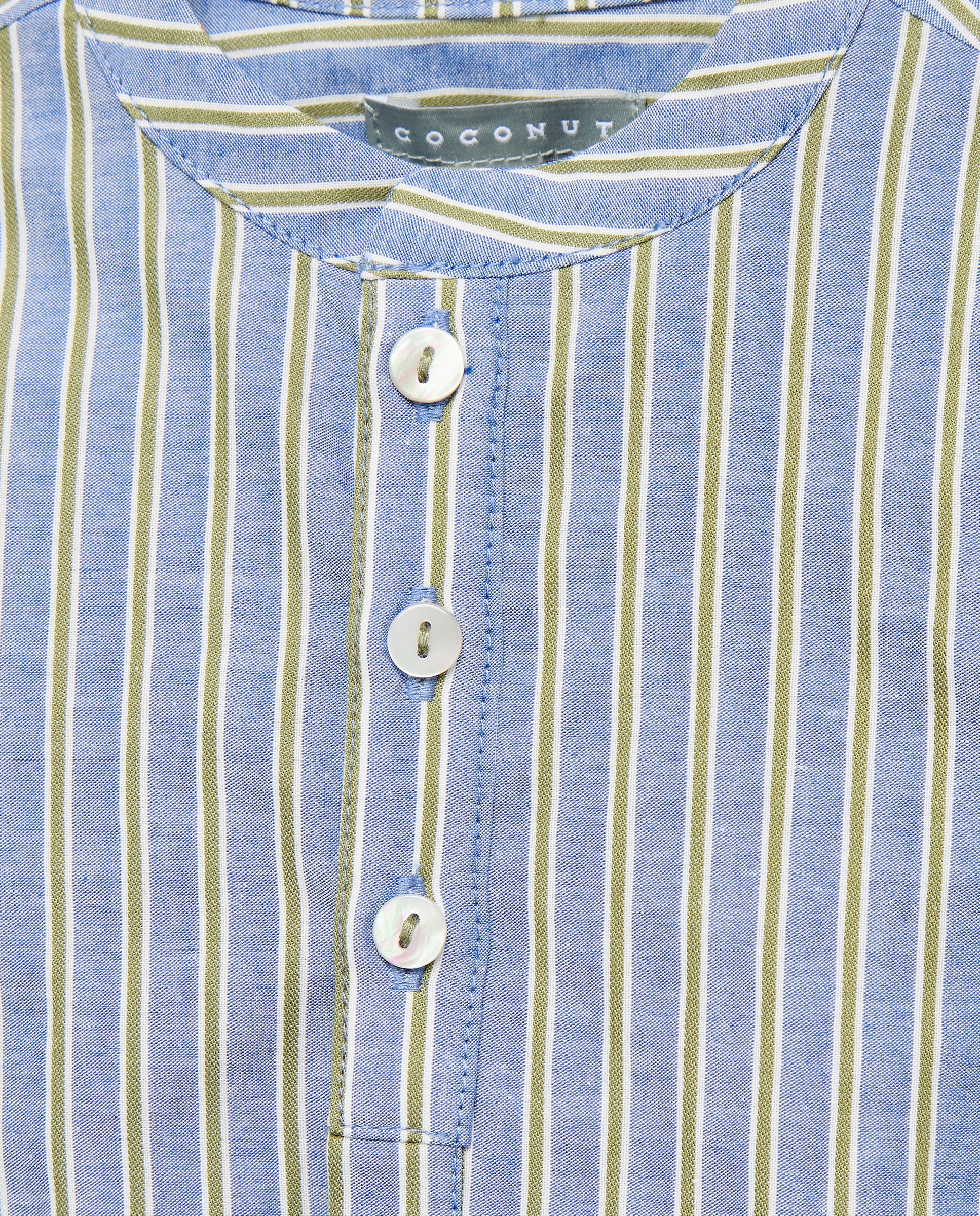 Camisa de manga larga con cuello mao de bebé - Coconut El Corte Inglés - Azul Azul-3
