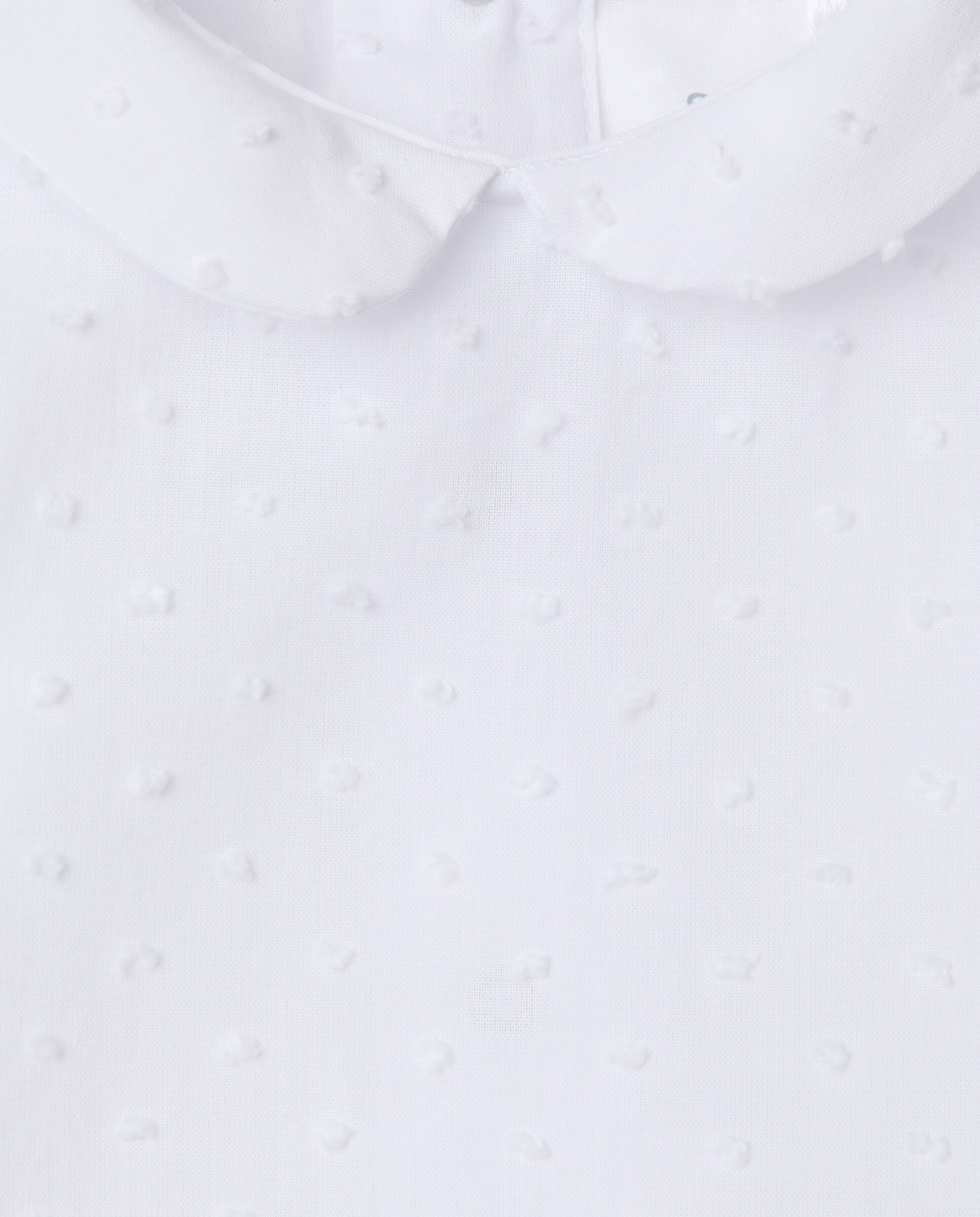 Body de Malha e Plumetti de Bebé com Manga Comprida e Gola Bebé Branco-3