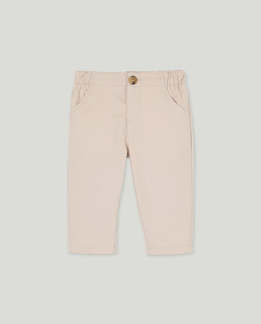 Imagem 0 de Calças Lisas de Sarja de Bebé com Bolso