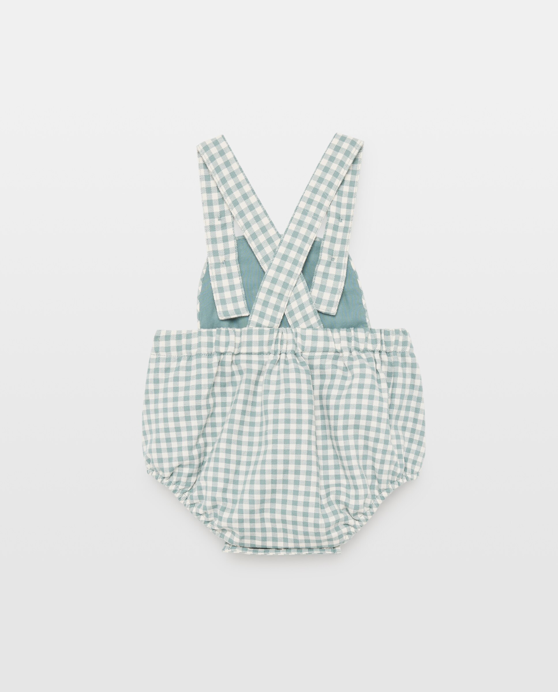 Babygrow de Alças de Bebé com Vichy Coconut El Corte Inglés Verde-2