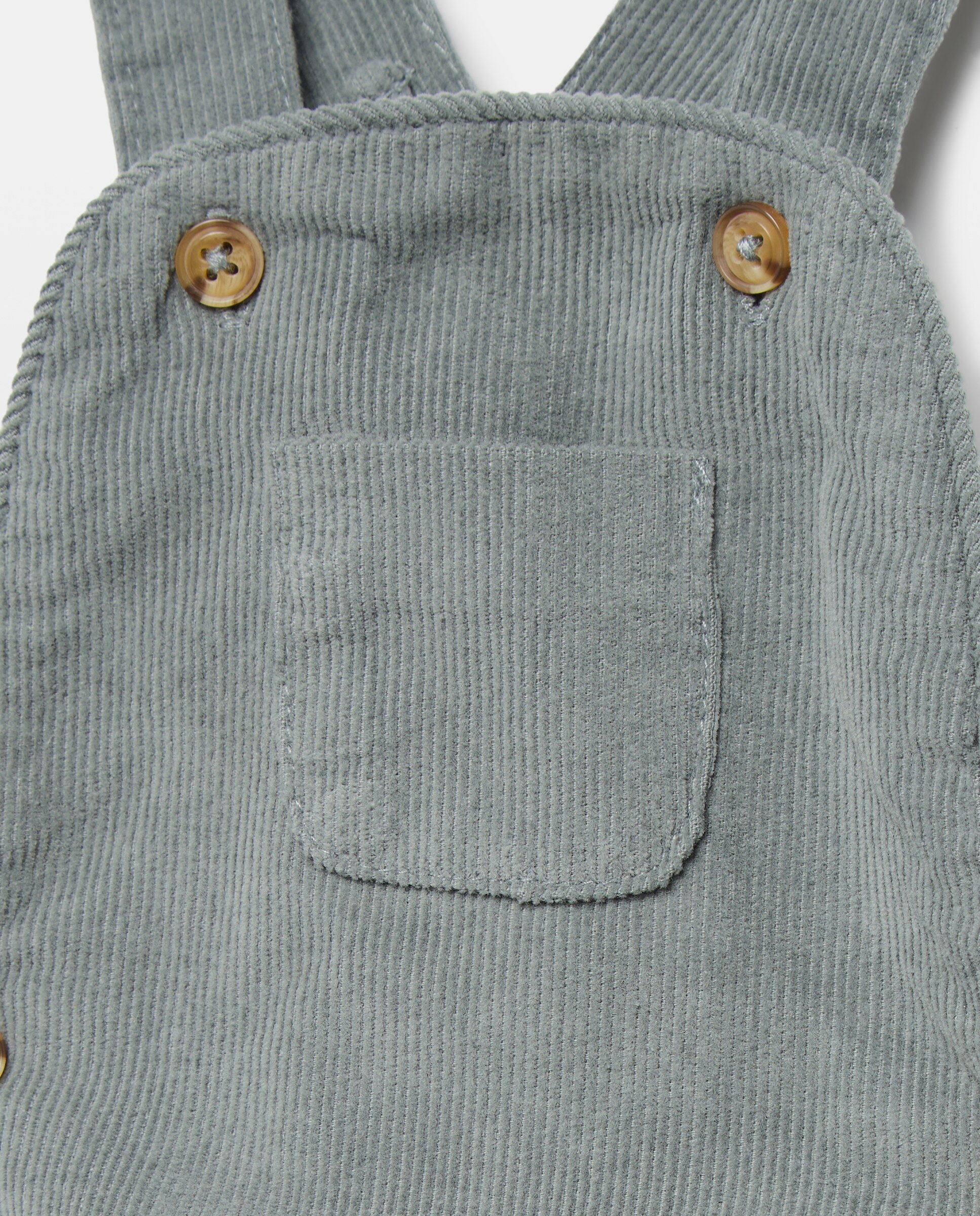 Babygrow de Bebé com Alças de Bombazina Fina Coconut El Corte Inglés Verde Bilhar-3