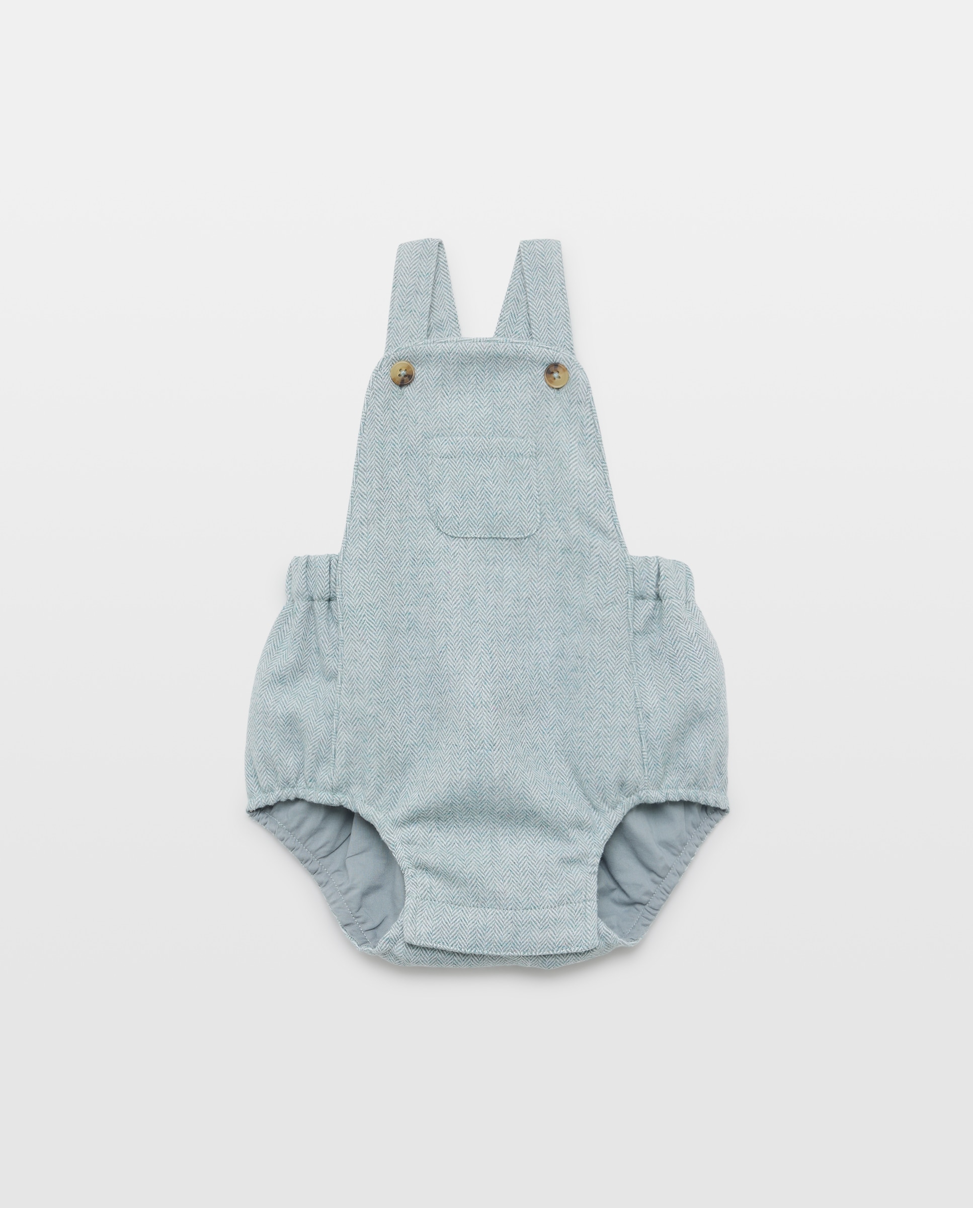 Imagem 0 de Babygrow de Bebé com Alças de Padrão Espinha de Peixe