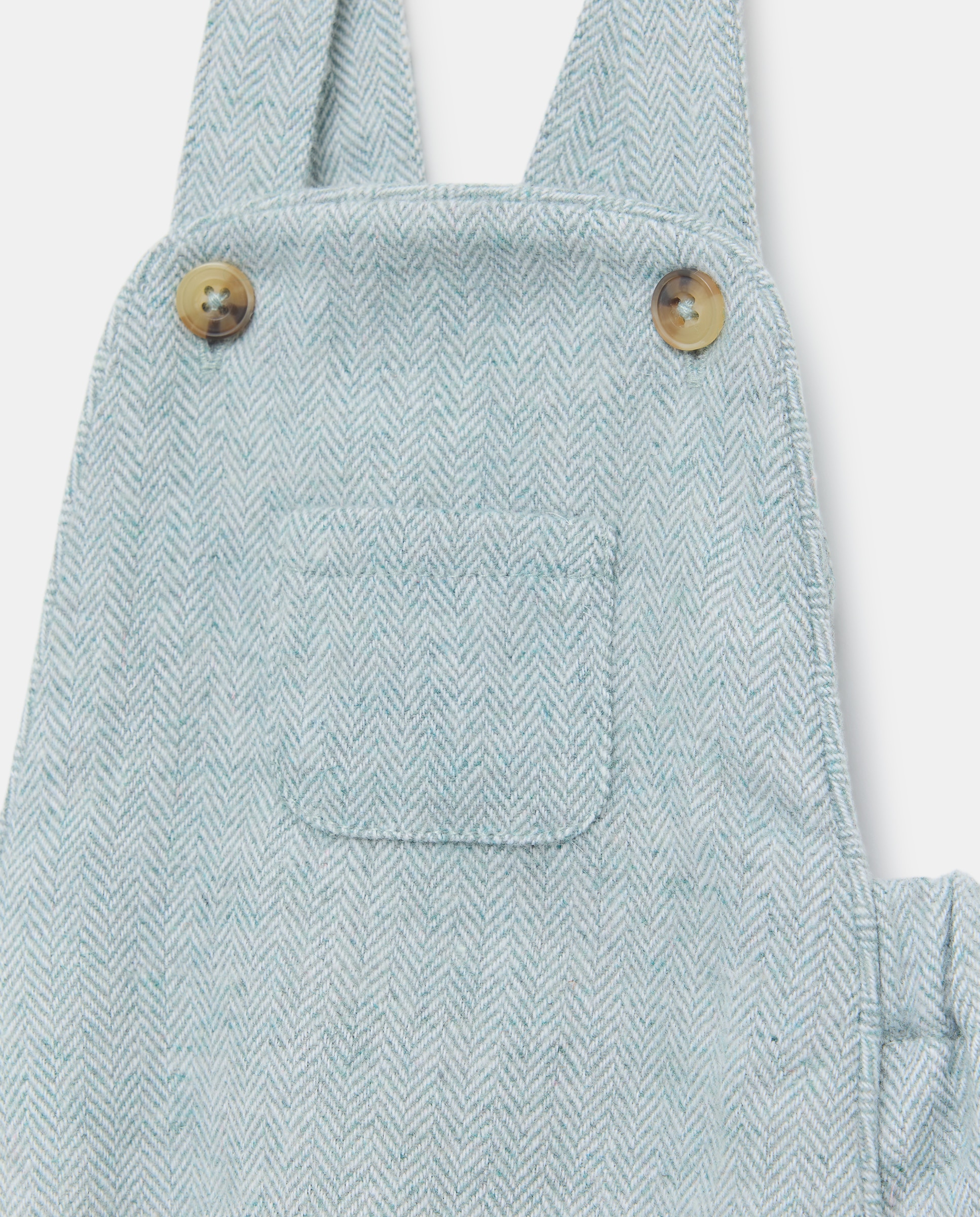 Babygrow de Bebé com Alças de Padrão Espinha de Peixe Coconut El Corte Inglés Verde Bilhar-3