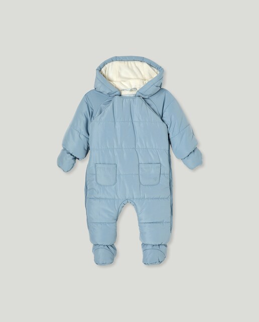 Imagem 0 de Babygrow de Microfibra de Bebé Pés + Mãos com Bolsos