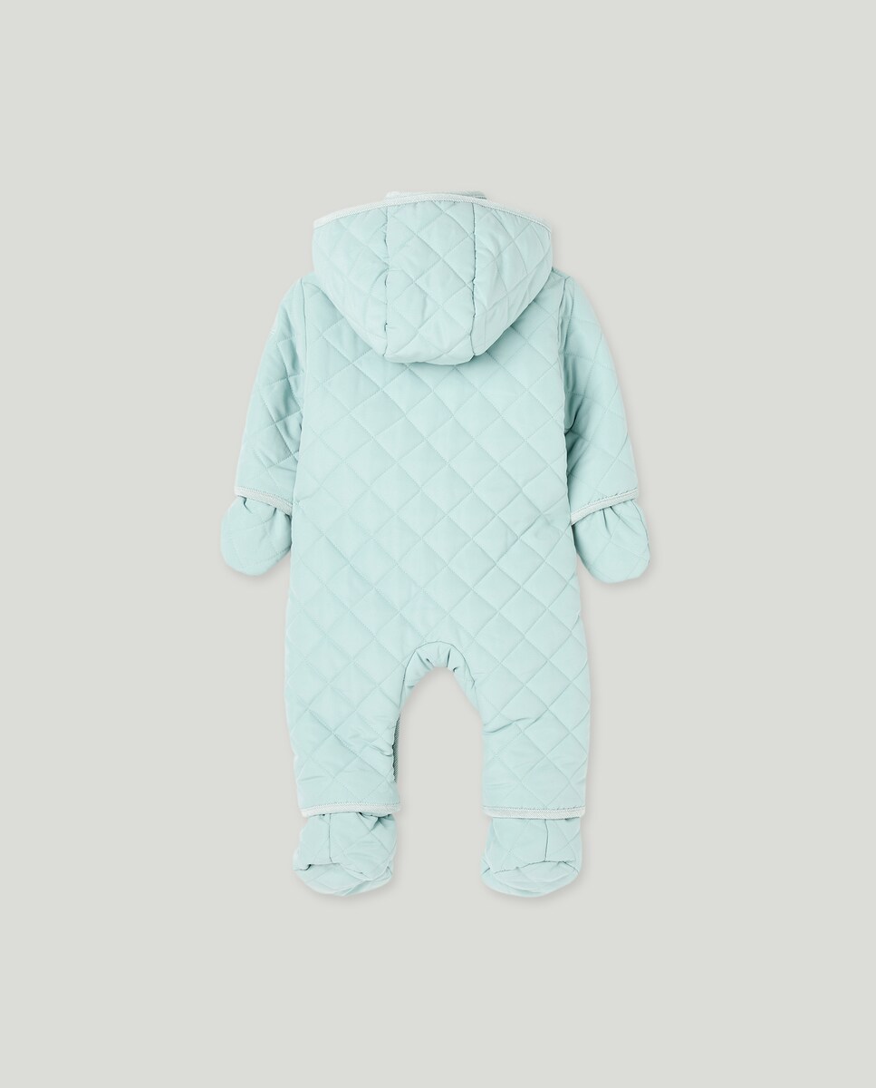 Babygrow Husky de Bebé, Pés + Mãos, Micropeach e Bolsos Verde-2