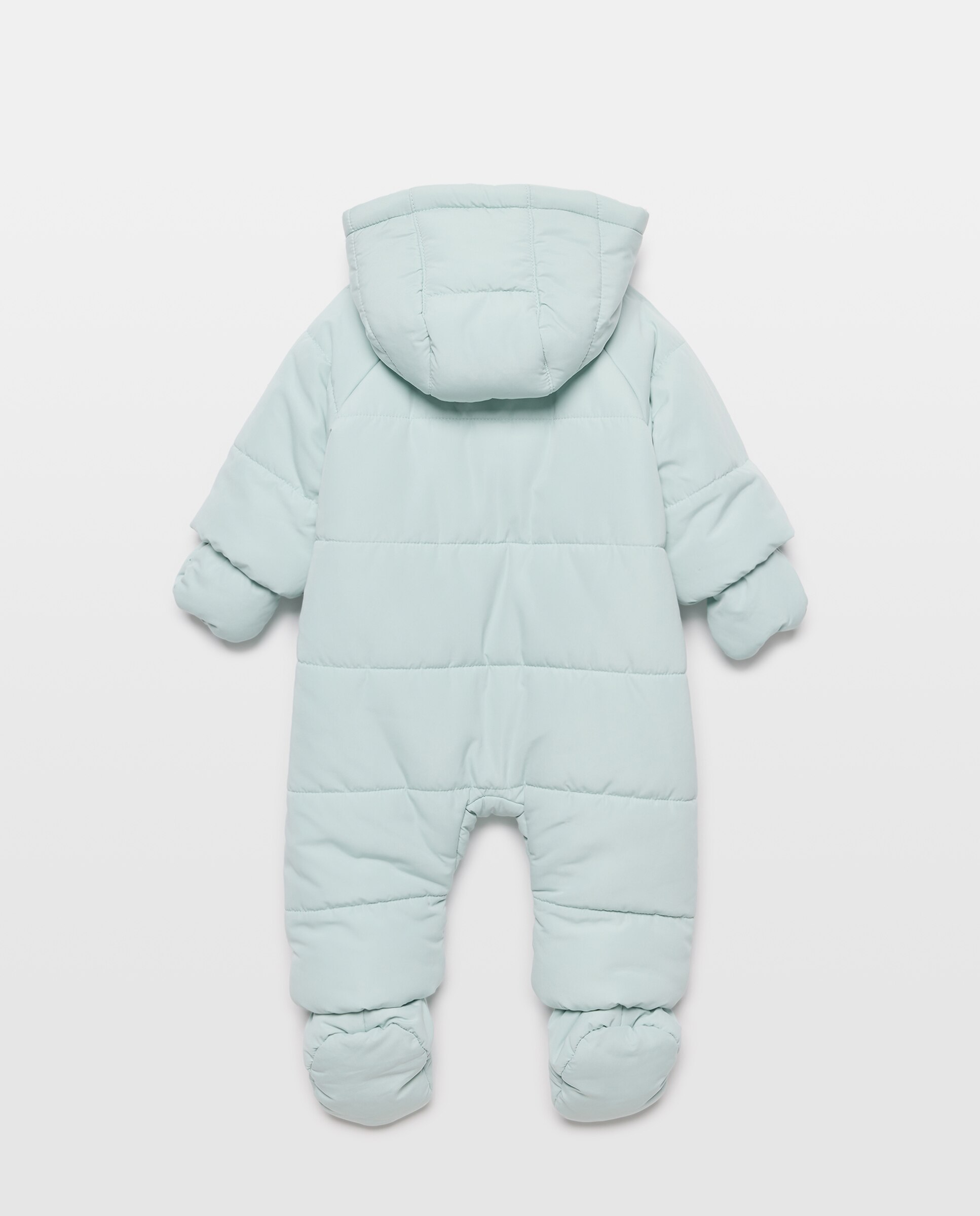Babygrow de Bebé de Microfibra com Pés + Mãos com Botões de Pressão e Bolso à Frente Coconut El Corte Inglés Verde-2