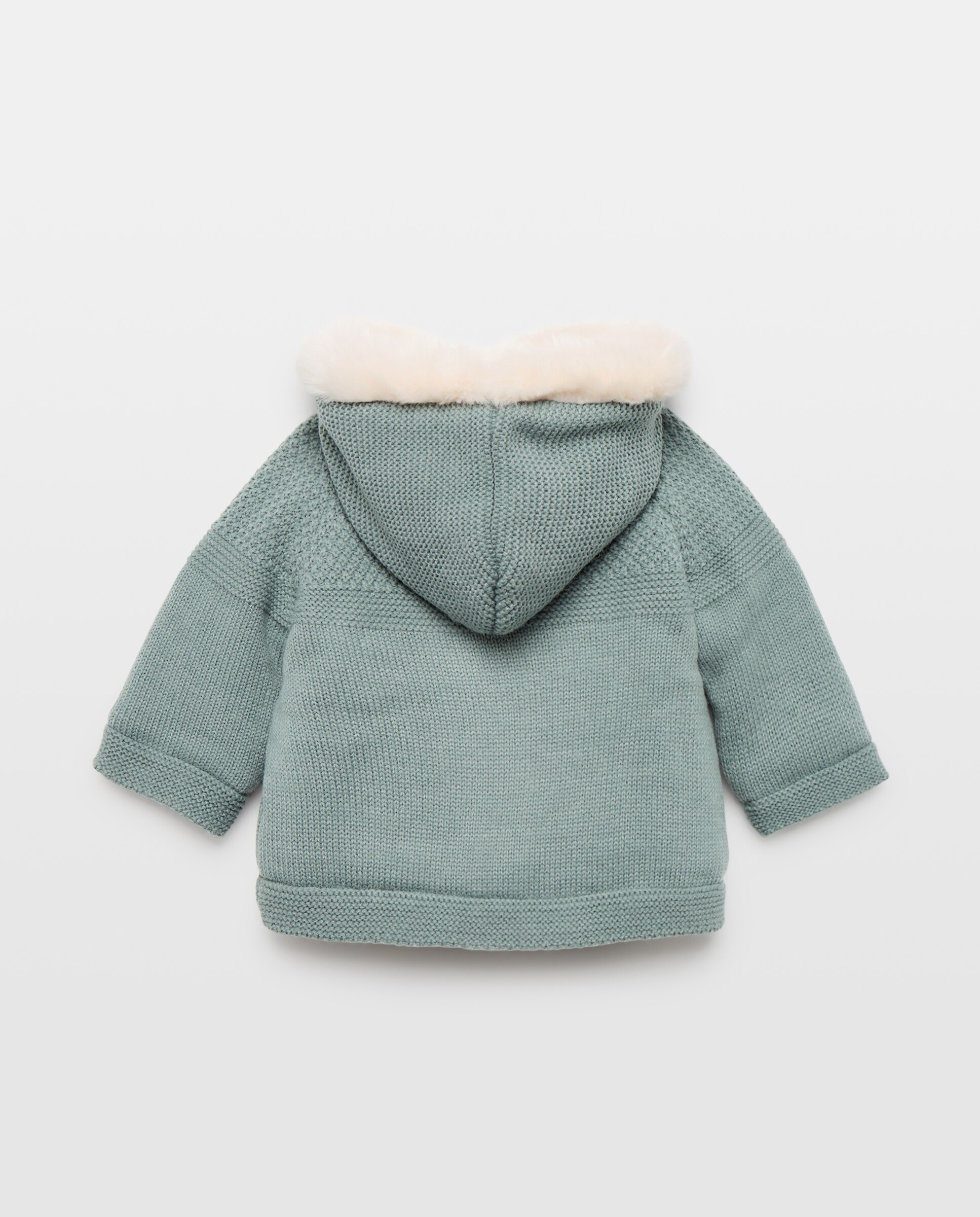 Casacão Liso de Tricot de Bebé Coconut El Corte Inglés Verde Bilhar-2