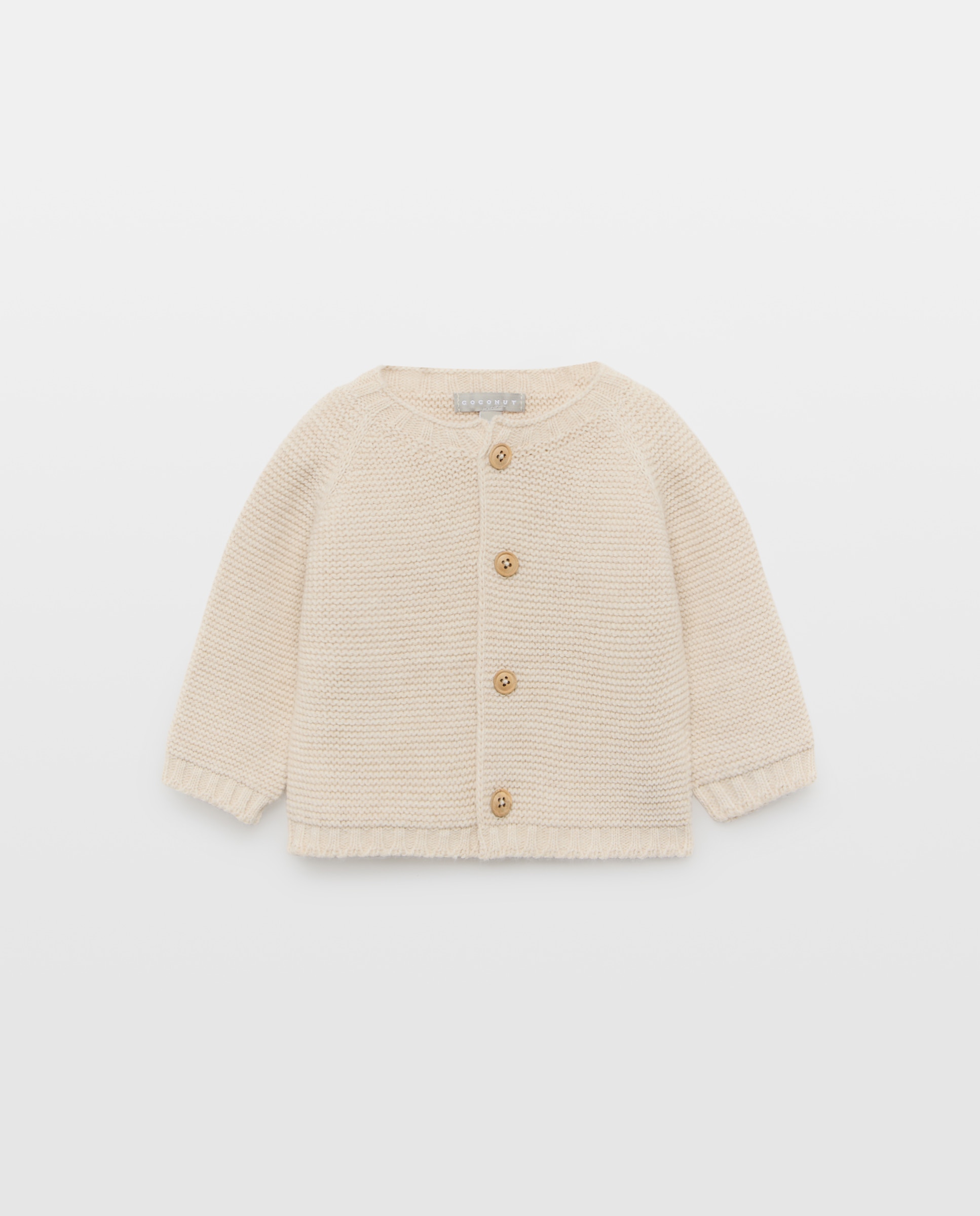 Chaqueta a cadera con botón de madera de bebé - Coconut El Corte Inglés - Visón claro Visón claro-1