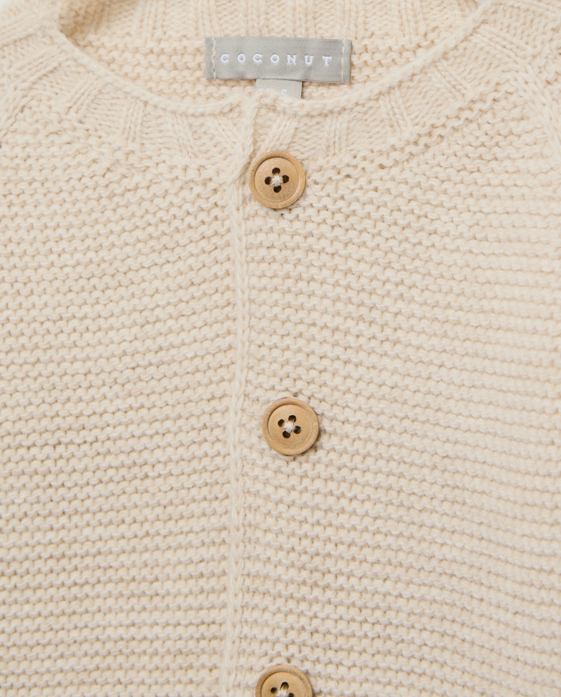Chaqueta a cadera con botón de madera de bebé - Coconut El Corte Inglés - Visón claro Visón claro-3