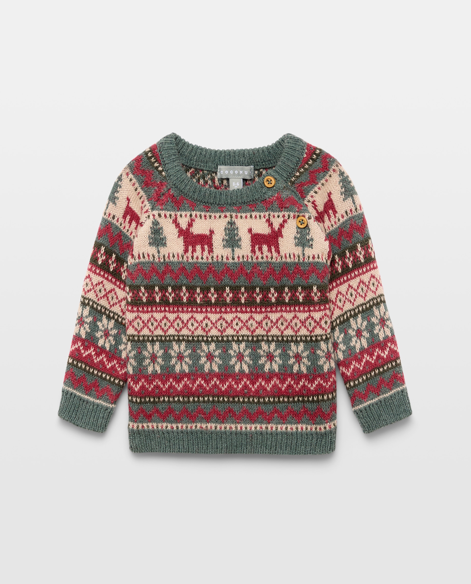 Jersey de bebé con greca de Navidad - Coconut El Corte Inglés - Multicolor Multicolor-1