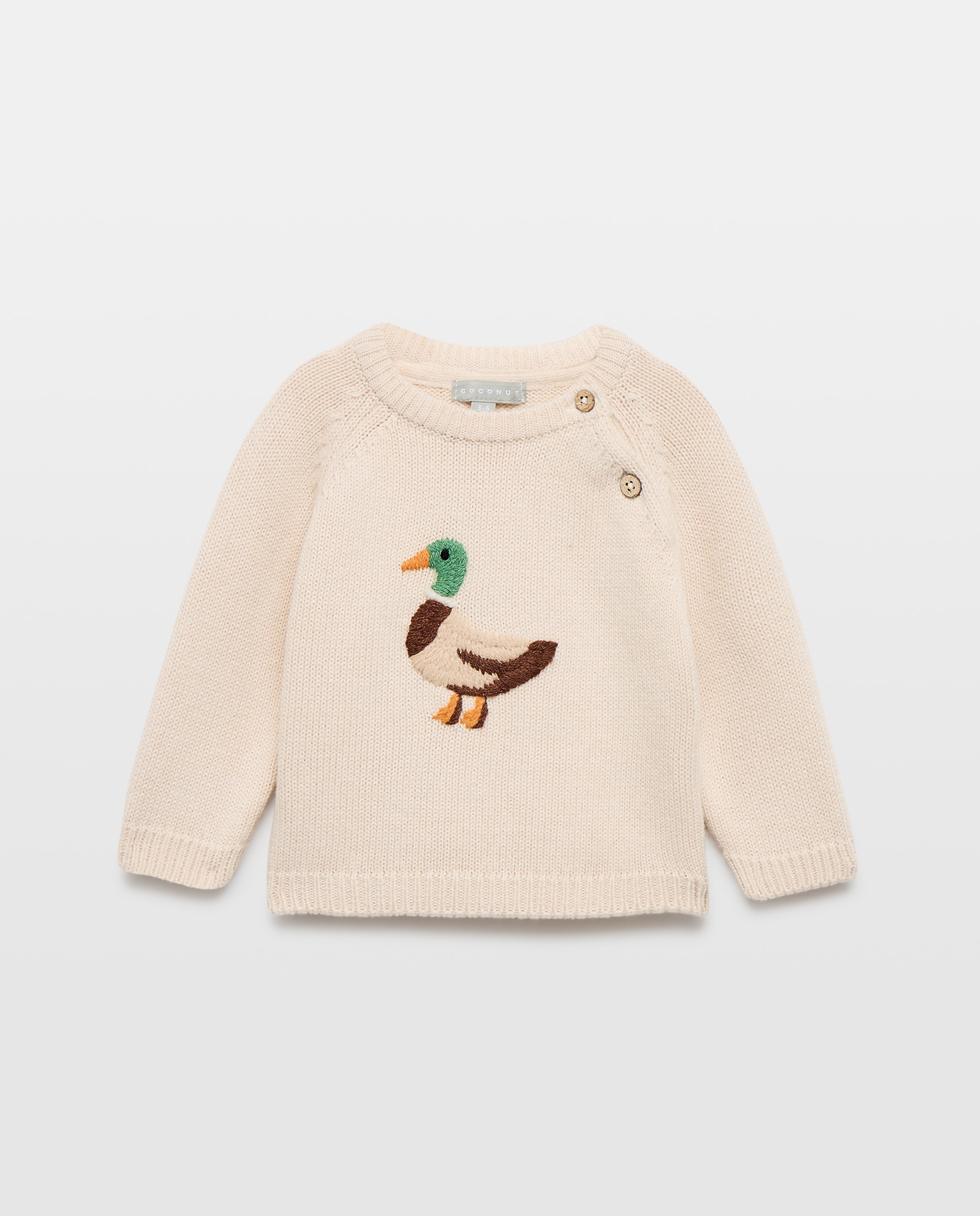 Jersey intarsia fantasía bordado a mano de bebé - Coconut El Corte Inglés - Tostado Tostado-1