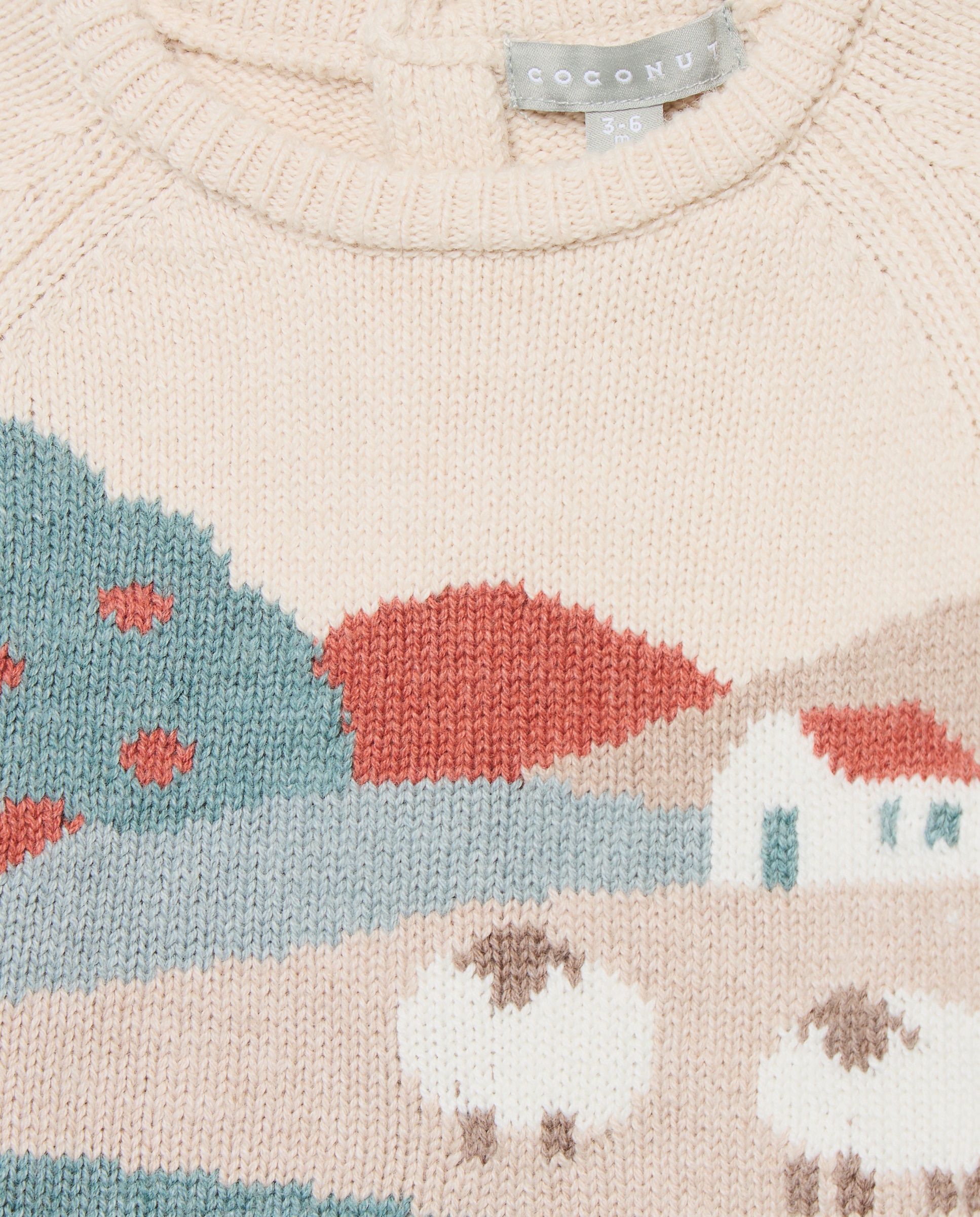 Camisola de Malha de Bebé com Estampado de Fantasia Coconut El Corte Inglés Branco-3