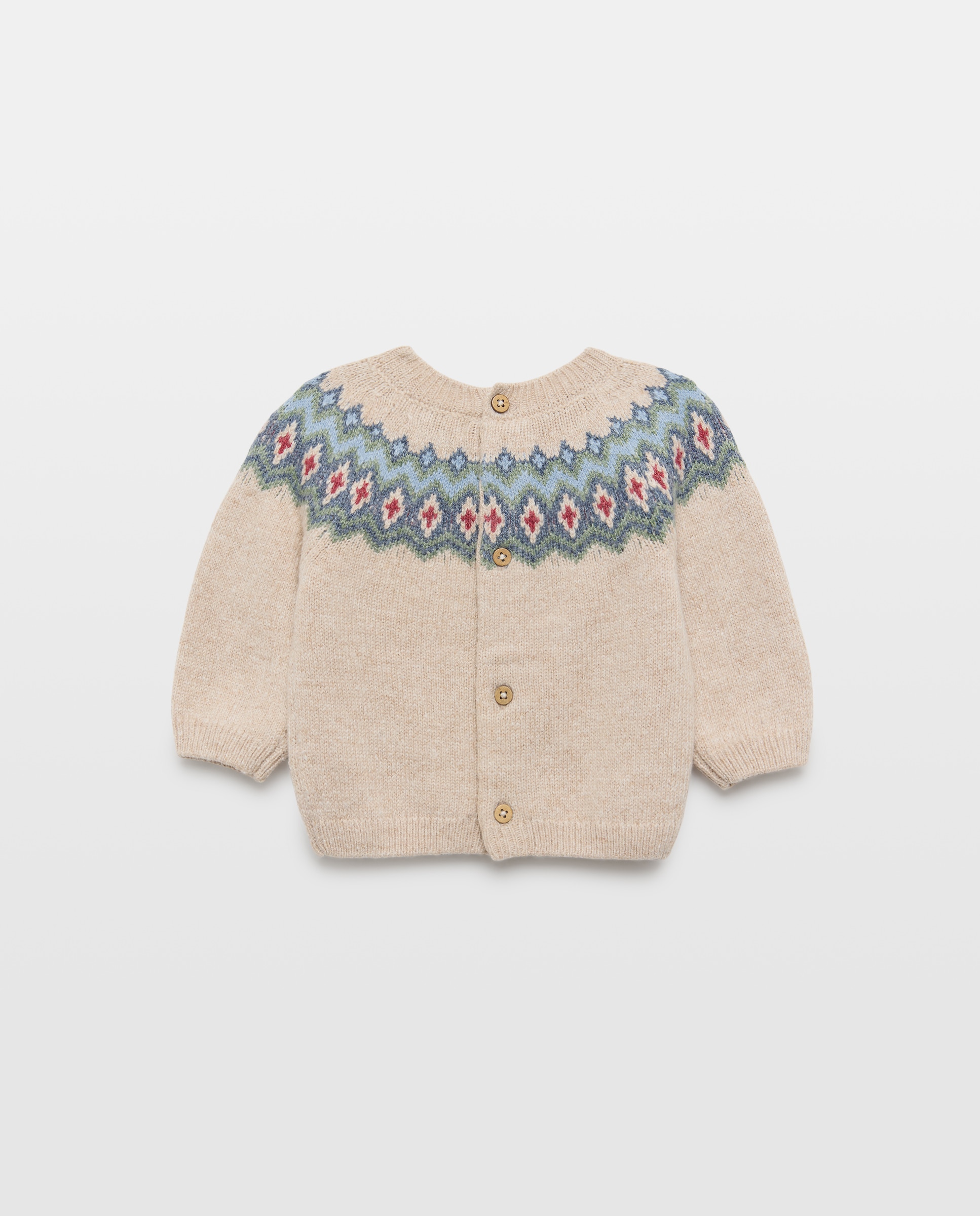 Jersey básico cuello caja y greca de bebé - Coconut El Corte Inglés - Beige Beige-2