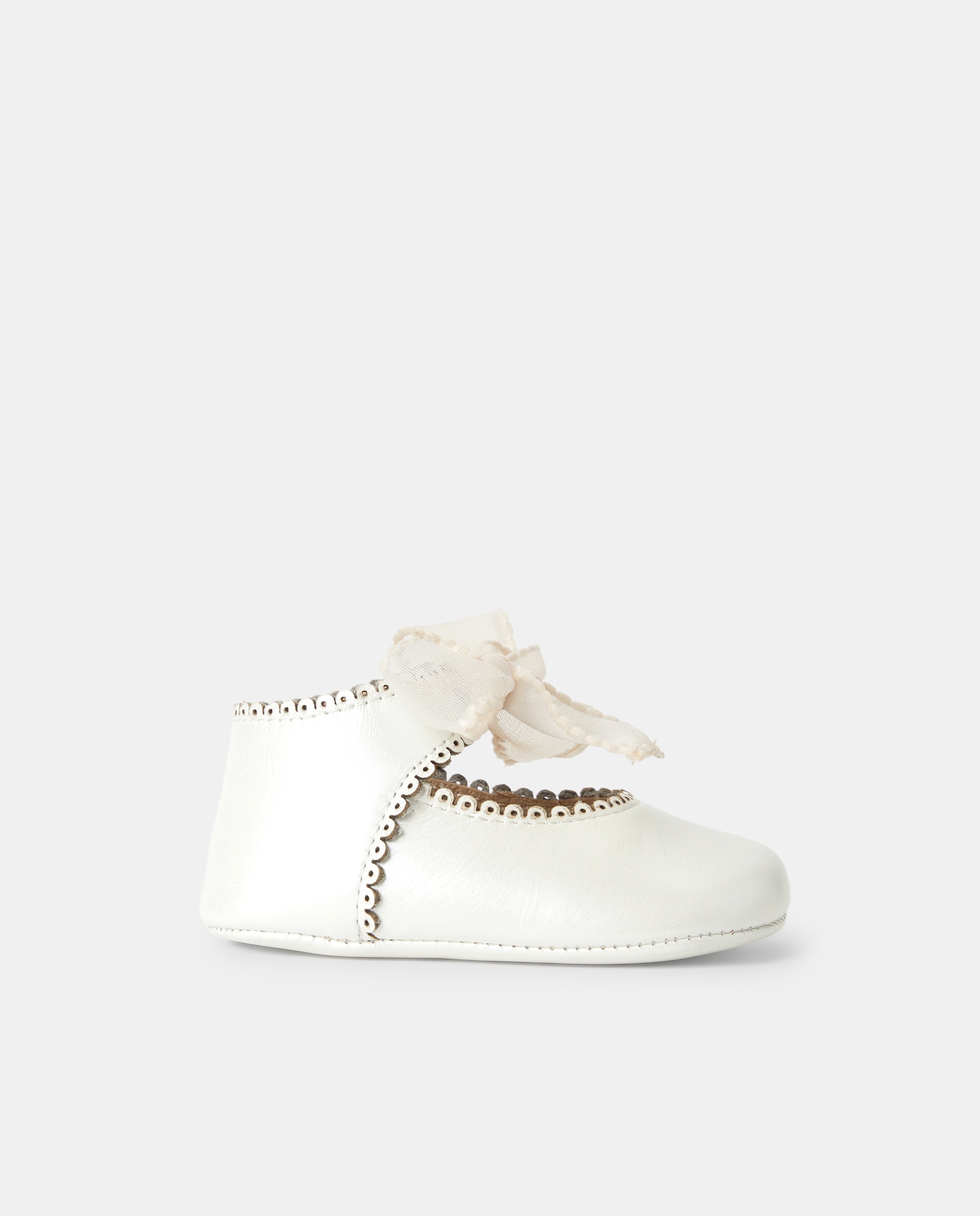Sapatos de Batismo de Napa de Bebé com Laço Coconut El Corte Inglés 120 Cru-1